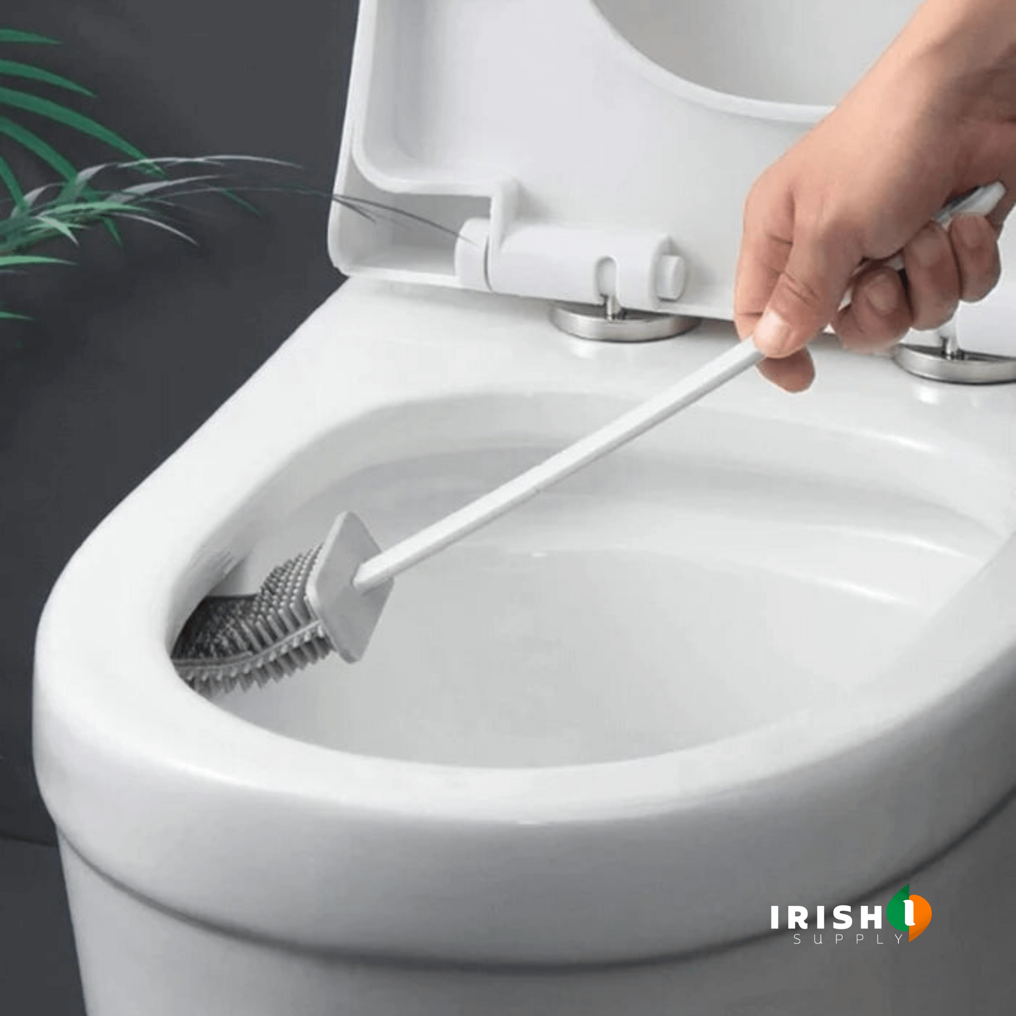FLEXICLEAN Silicone Toilet Brush and Holder Set