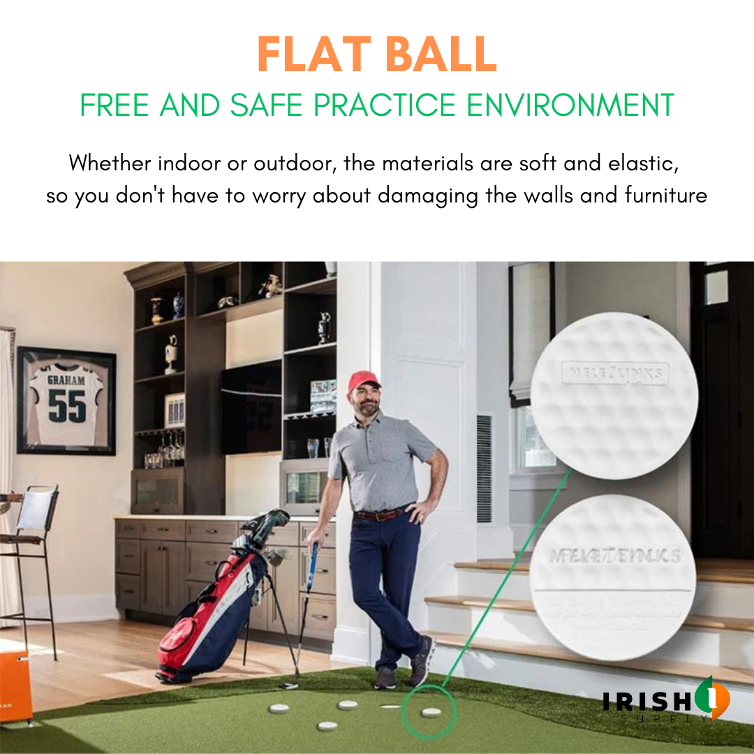 Irish Supply, GLIDE Golf Swing Trainer Flat Light Practice Ball 6pcs