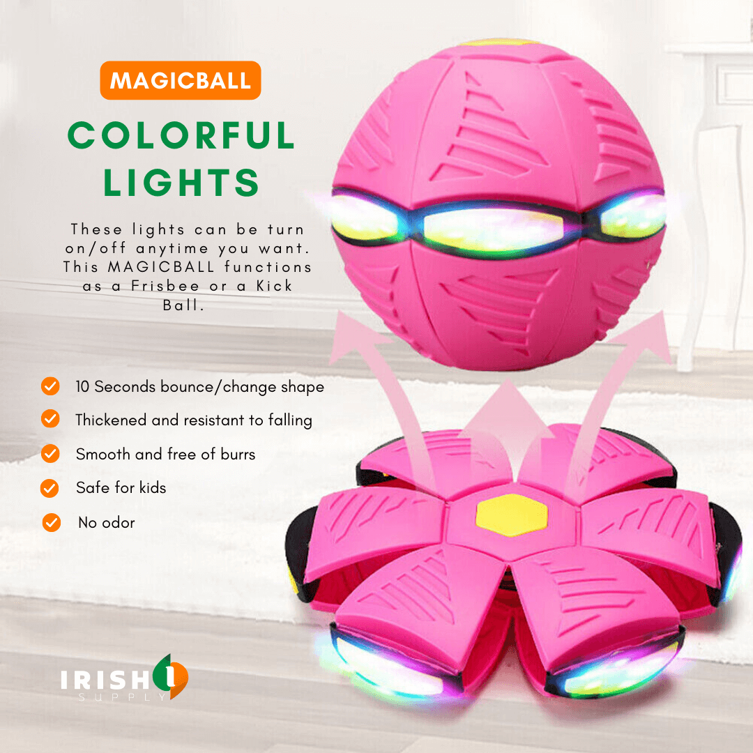 Irish Supply, MAGICBALL Flying Saucer with LED Light