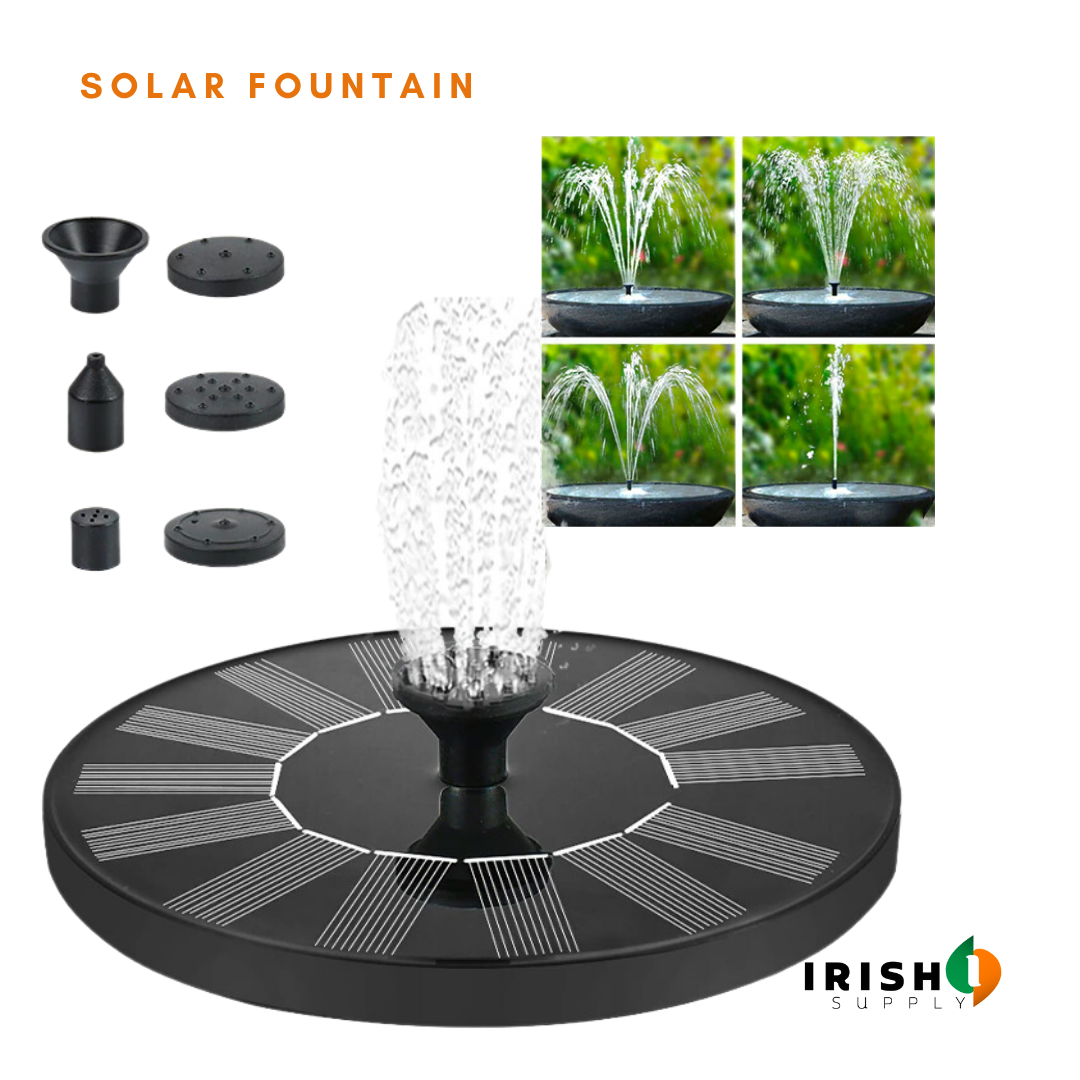 Irish Supply, SPRINGWAVE Bird Bath Solar Fountain
