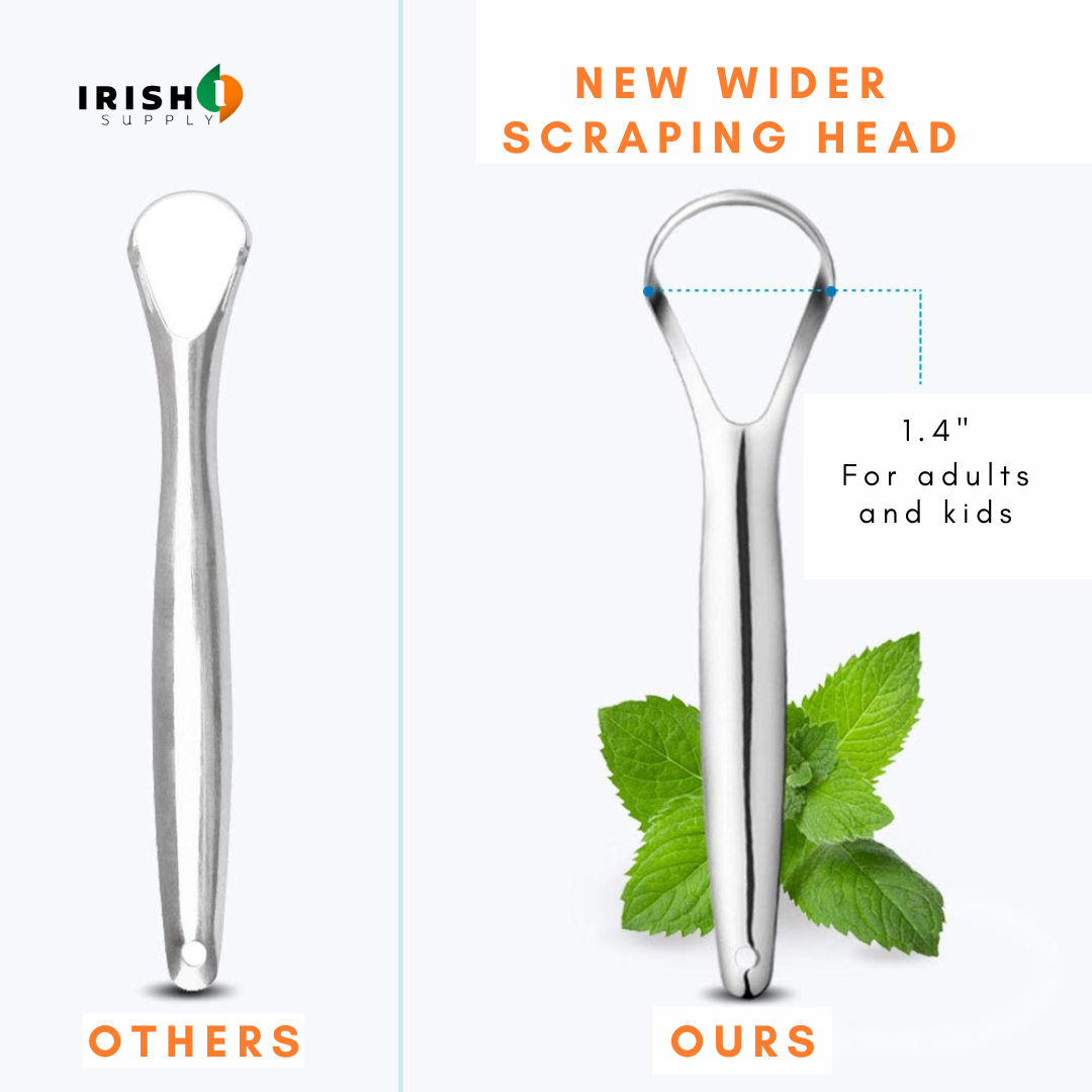 Irish Supply, SCRAPEPRO Tongue Scraper Cleaner for Adults