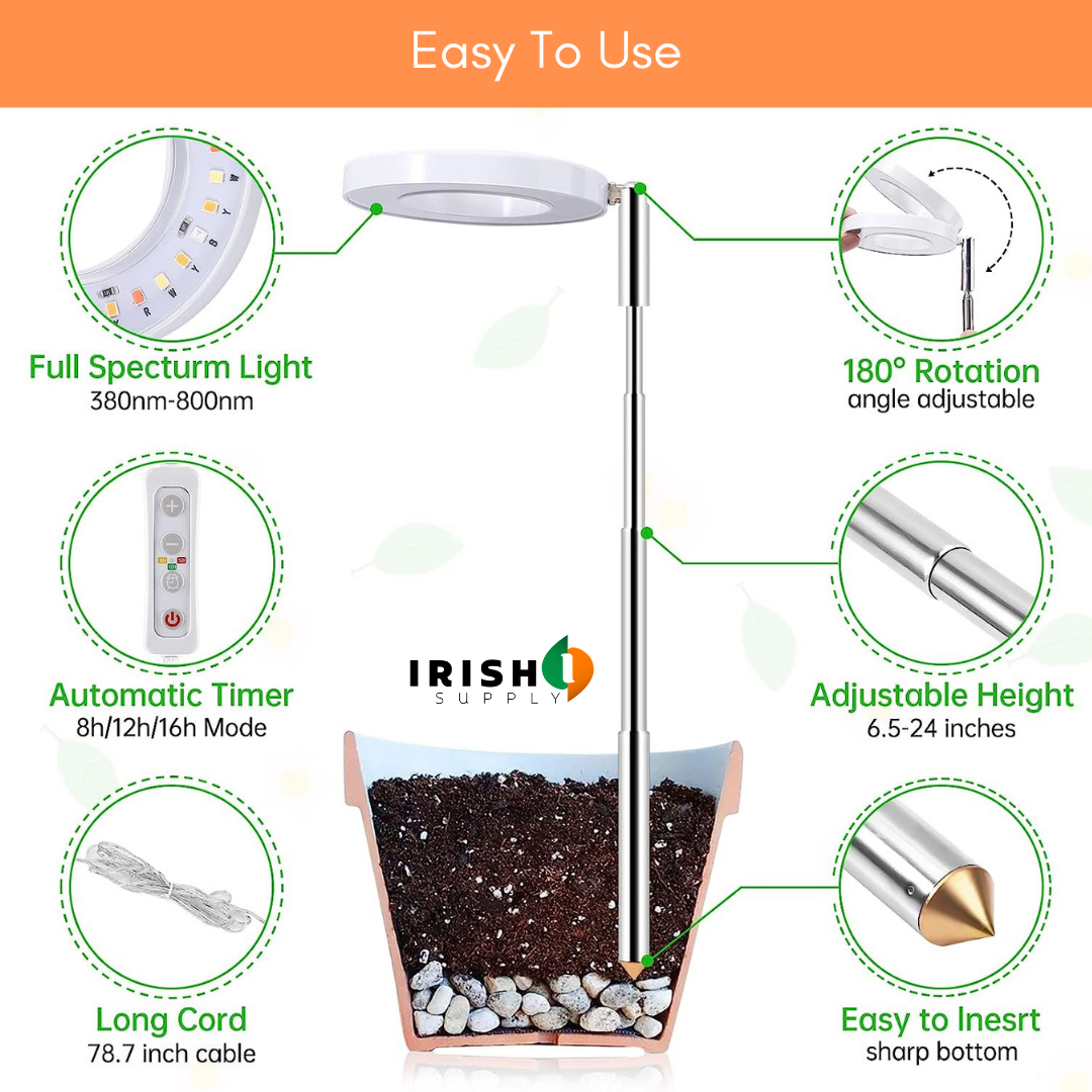 Irish Supply, GROWHALO Ring Grow Lights for Indoor Plants