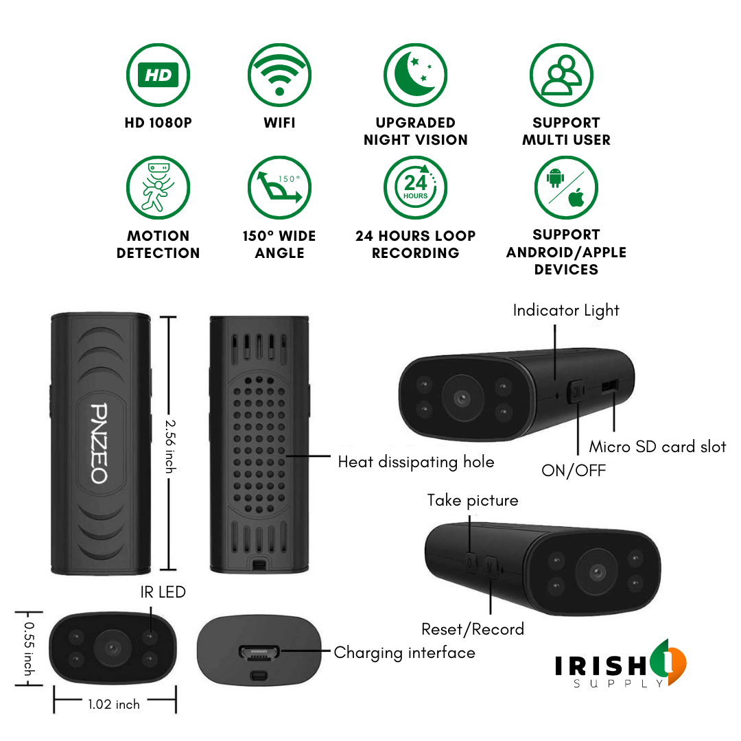 Irish Supply, VIEWA  Miniature Portable Wi-Fi Camera