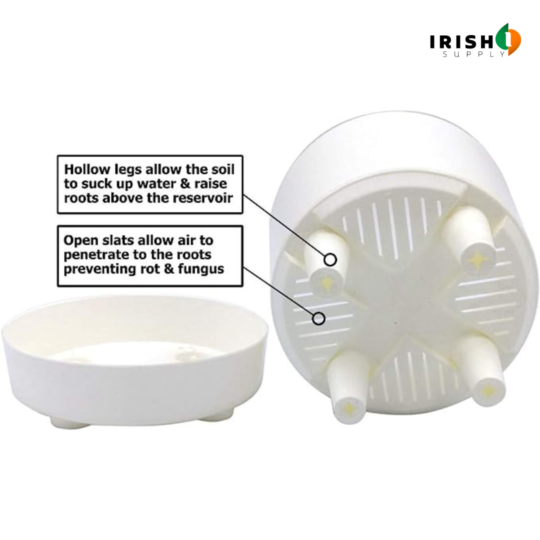 Irish Supply, RESERVIO Deep Reservoir Modern Round Planter