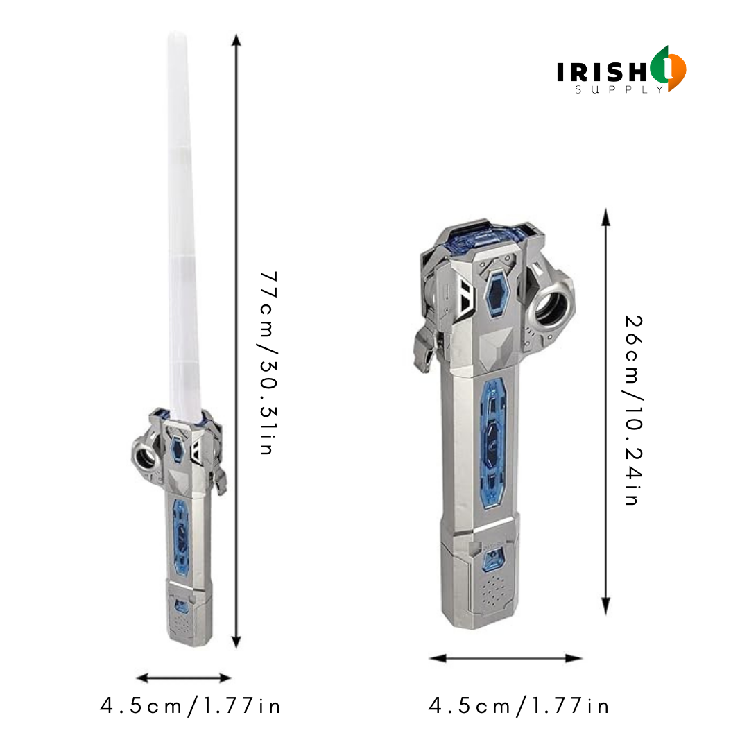 Irish Supply, RADIANTBLADE, Interactive Retractable Lightsaber, with 7 Hues of Glory