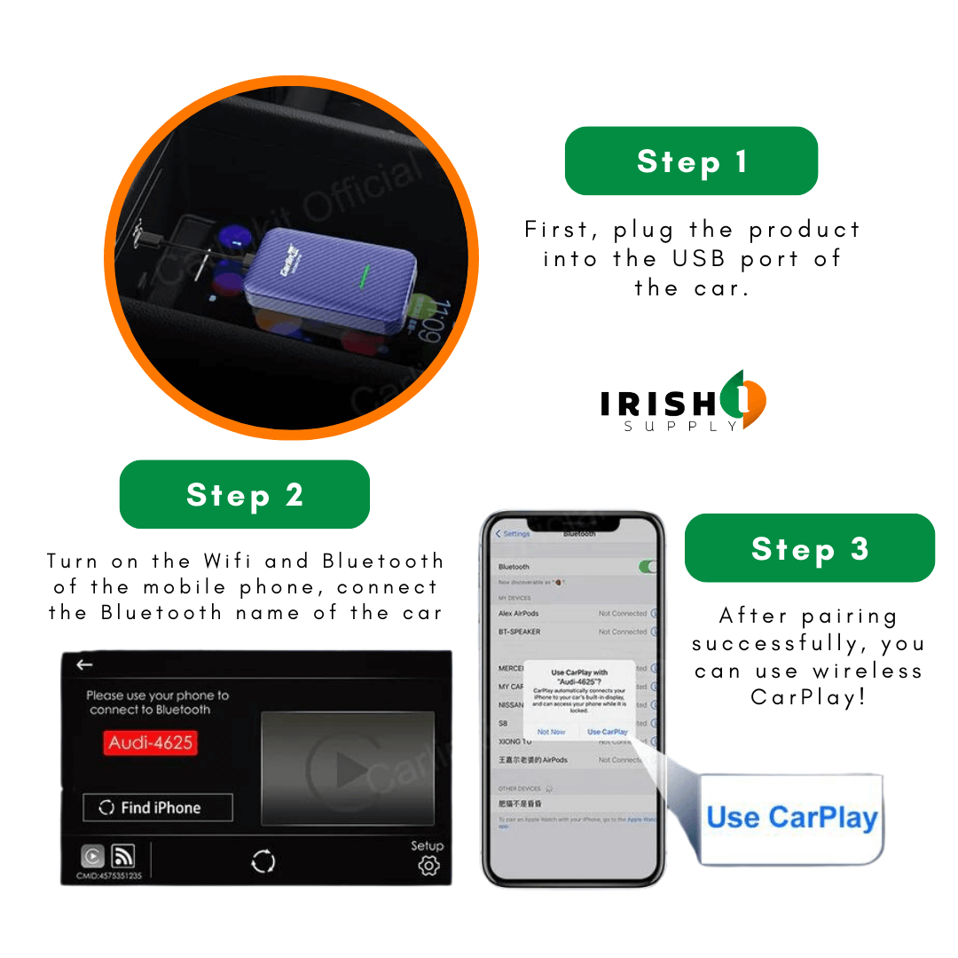 Irish Supply, CARPLAYHUB Streamlined Carlinkit Wireless Connectivity