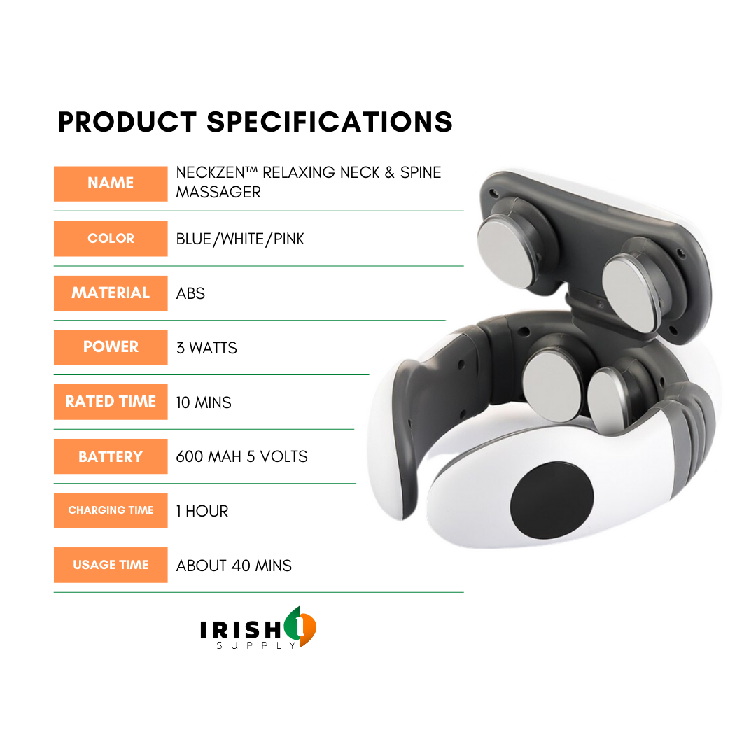 Irish Supply, NECKZEN Relaxing Neck & Spine Massager