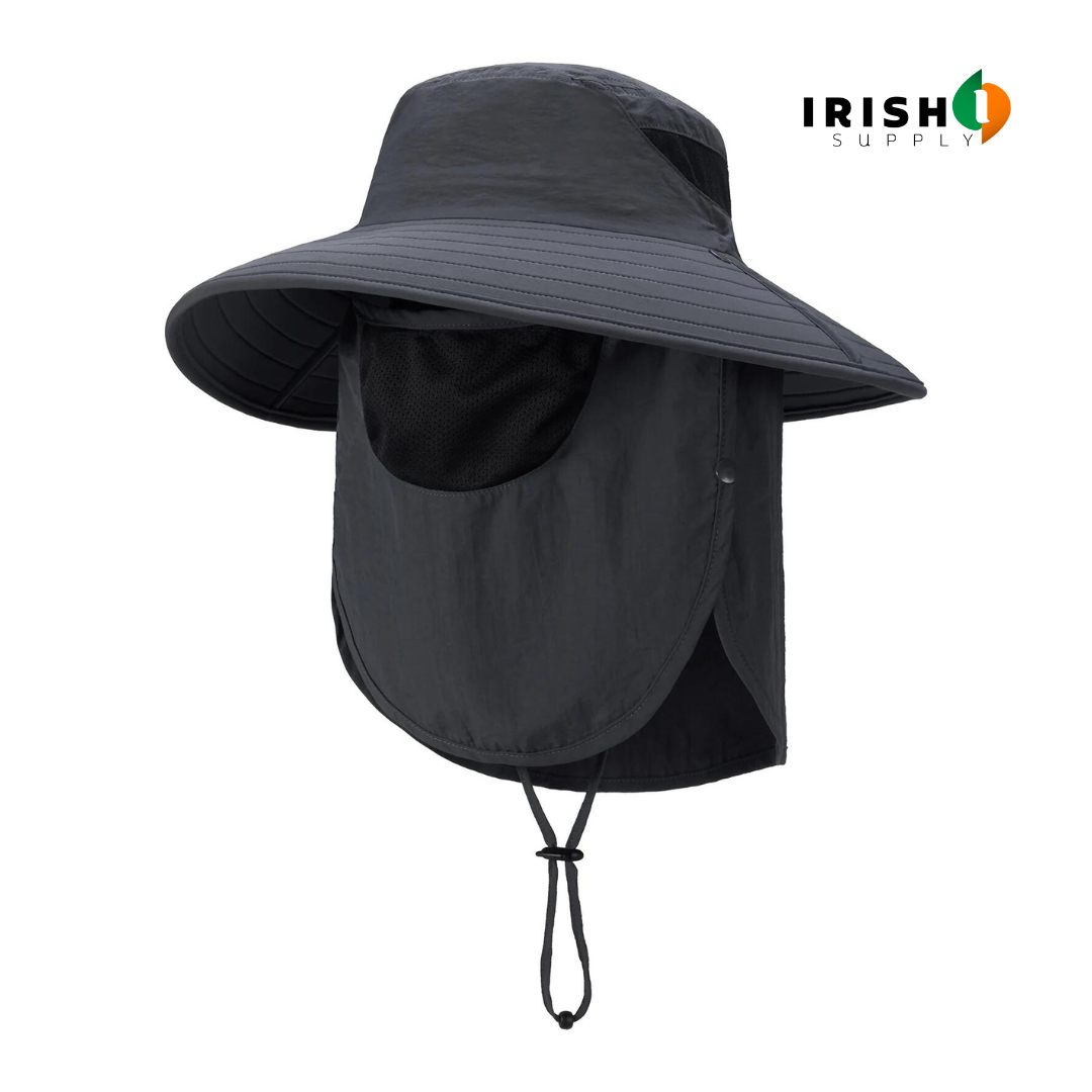 Hiking hat with neck cover sales