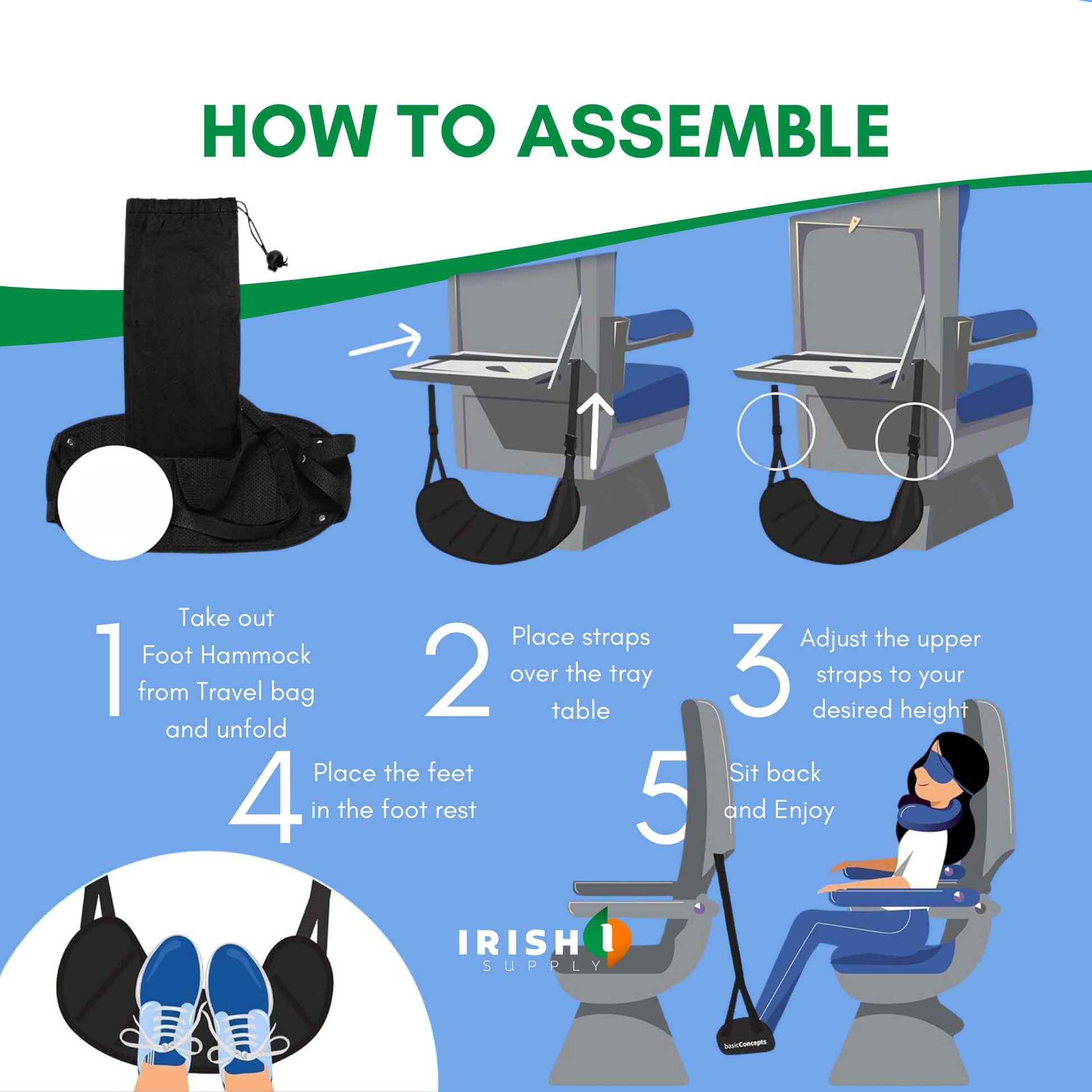 AIR REST Airplane Foot Hammock