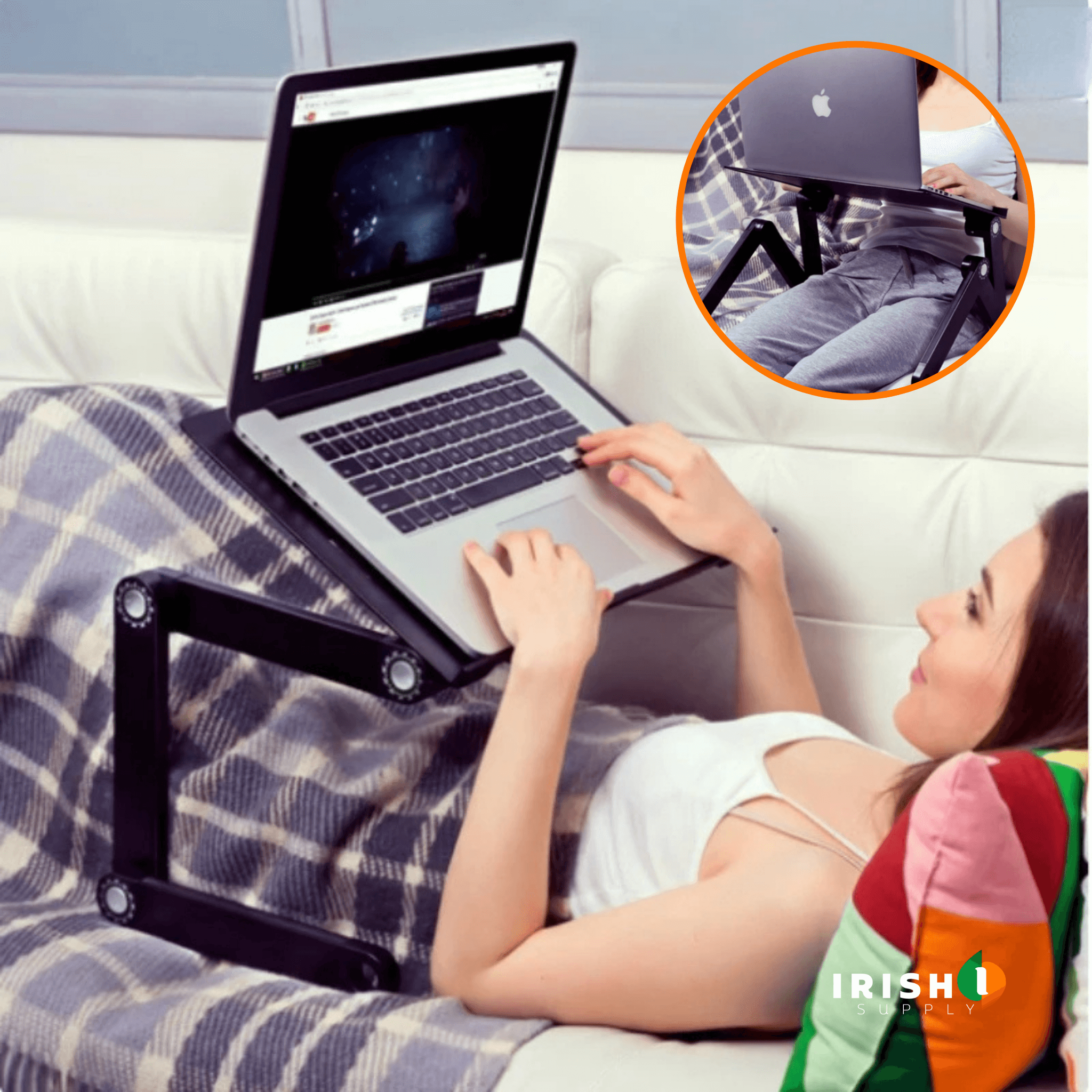 WORKMATE Adjustable Laptop Table With Mouse Pad