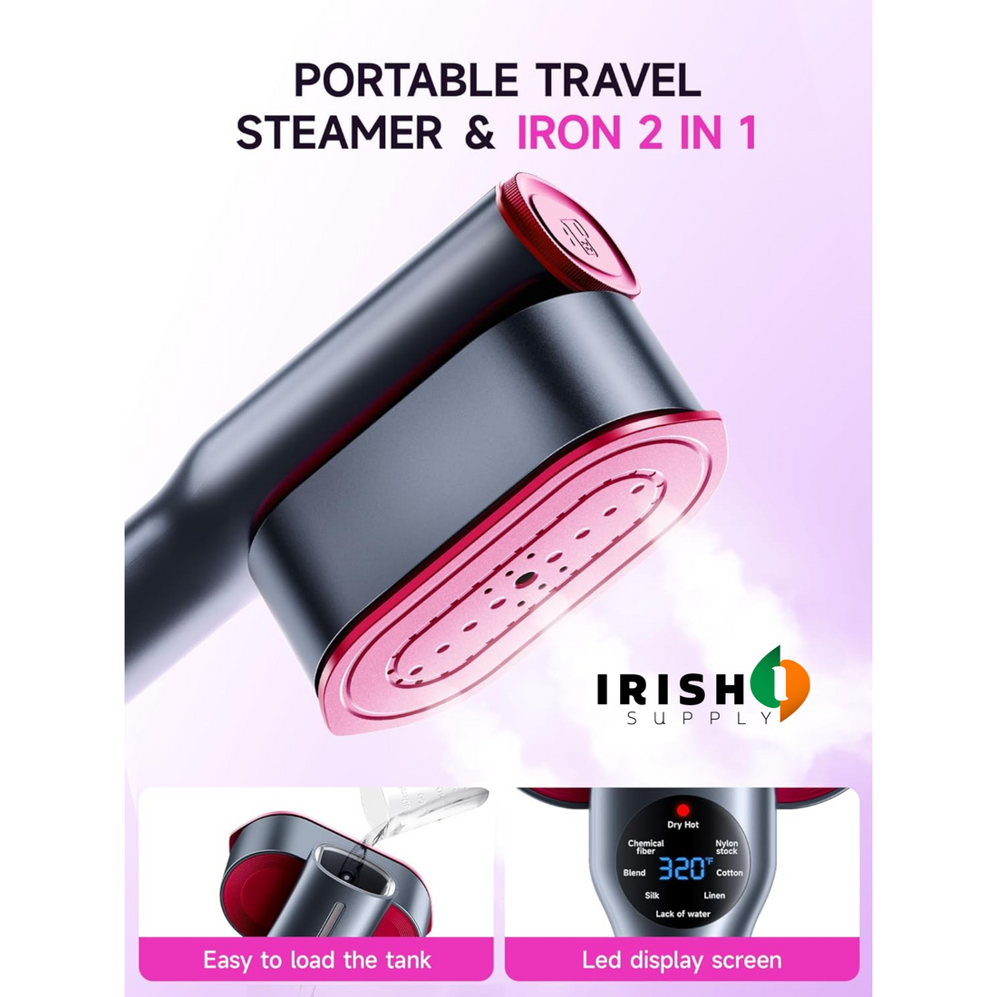 GLIDEX Compact Heat Travel Steamer