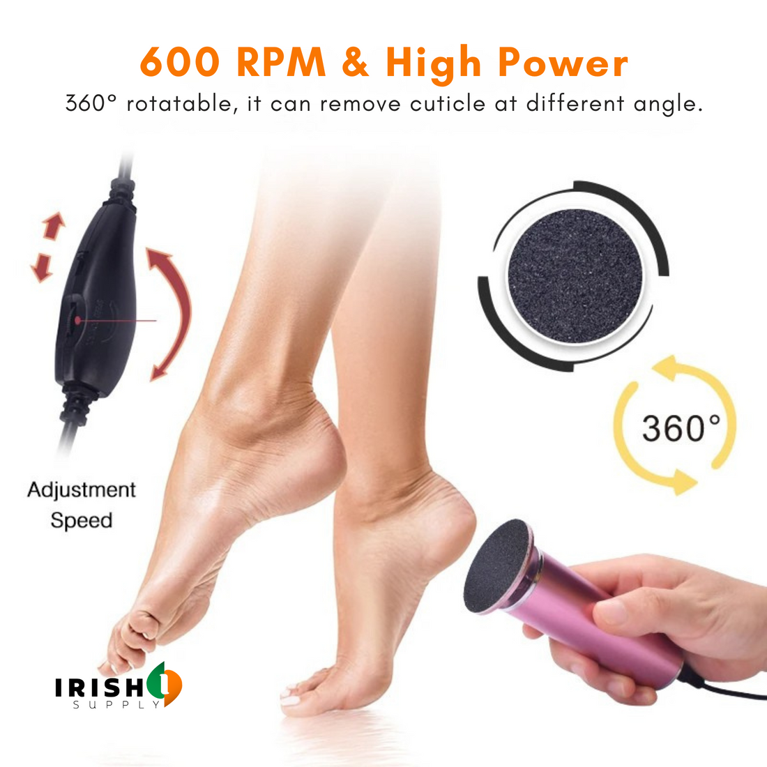 GLOWSOLE Electric Foot Callus Remover