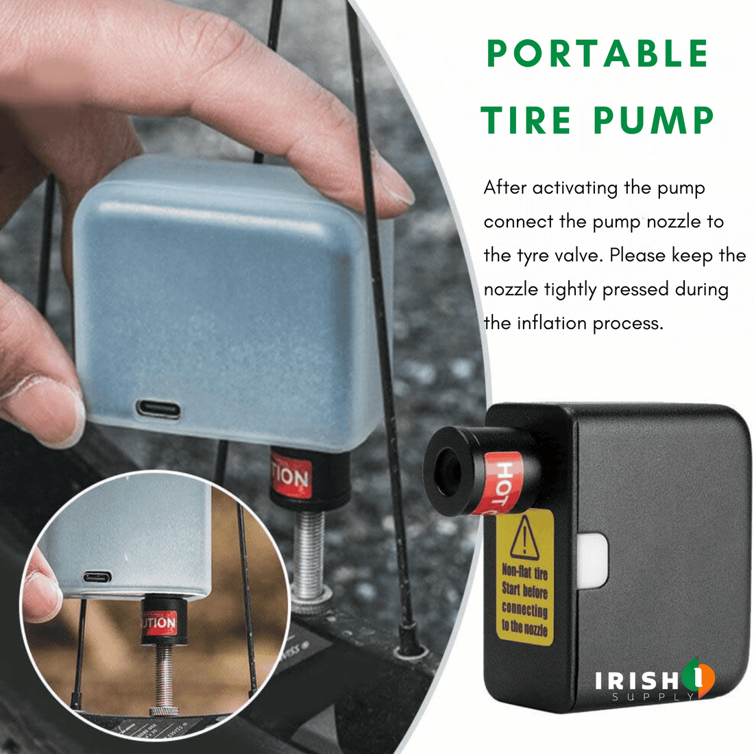 POWERAIR Electric Portable Tire Pump