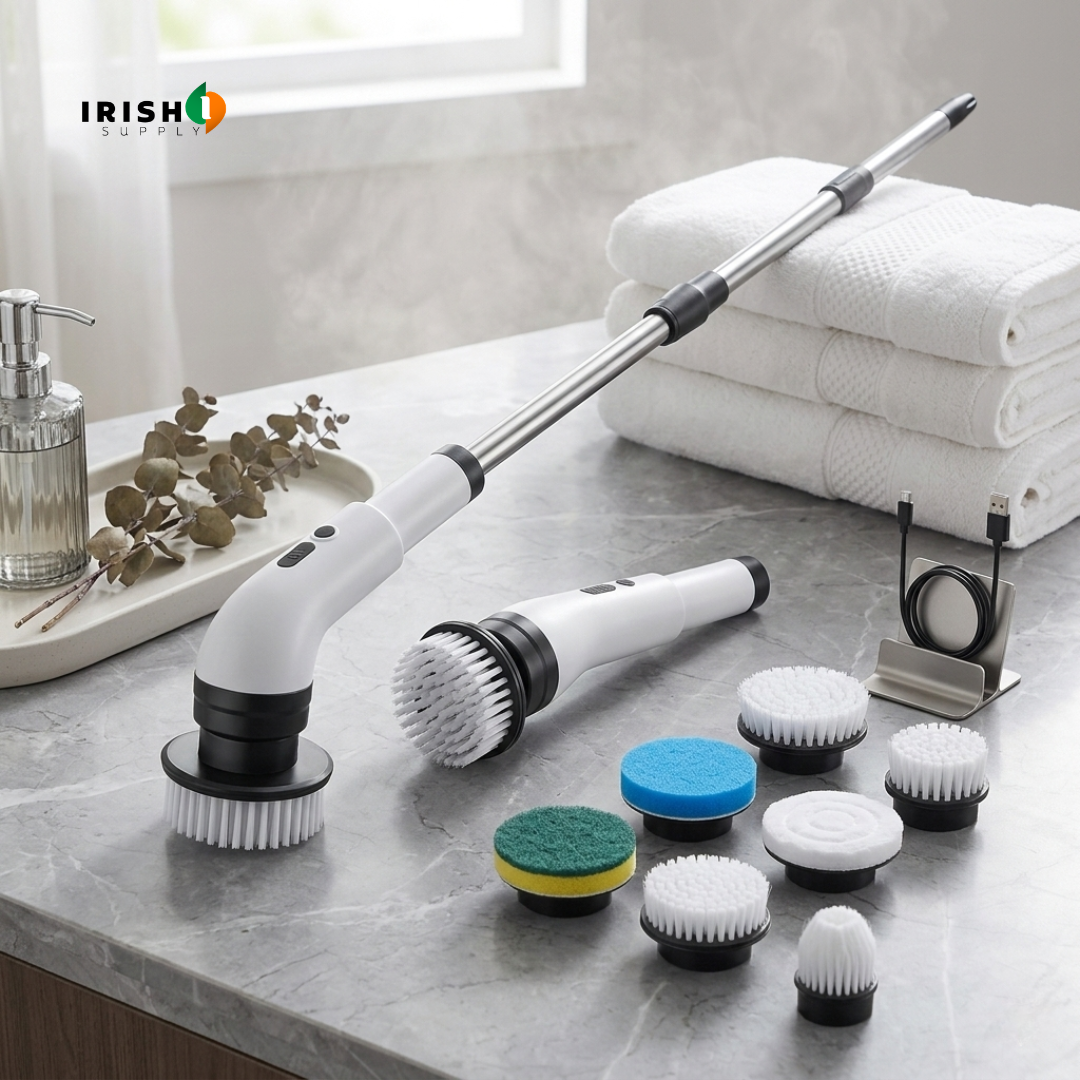 ORICLEAN Adjustable Multi-Surface Spin Shower Scrubber