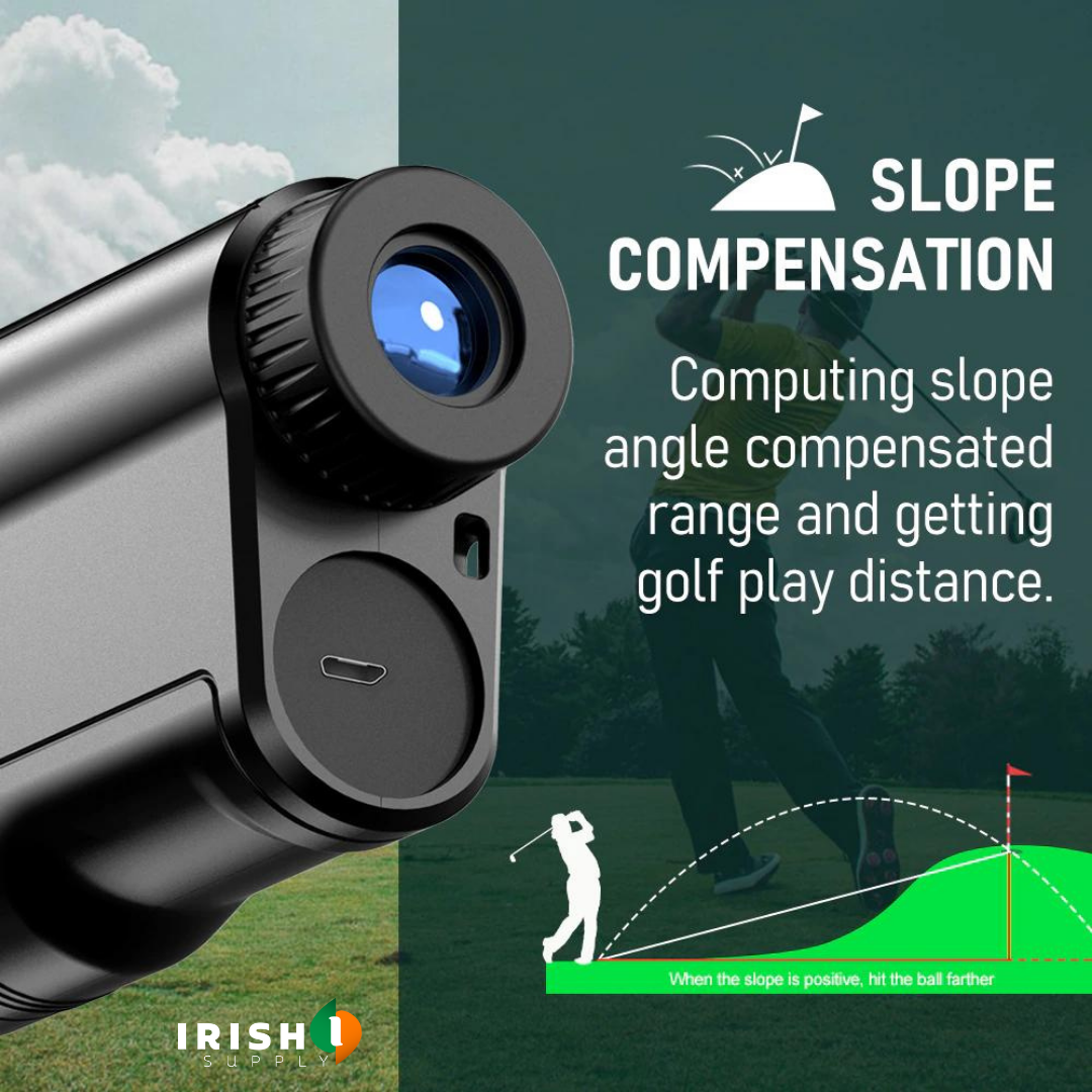 Irish Supply, REVASRI Golf Laser Rangefinder 2023 Edition | With Slope and Flag Pole Lock Vibration | Rechargeable