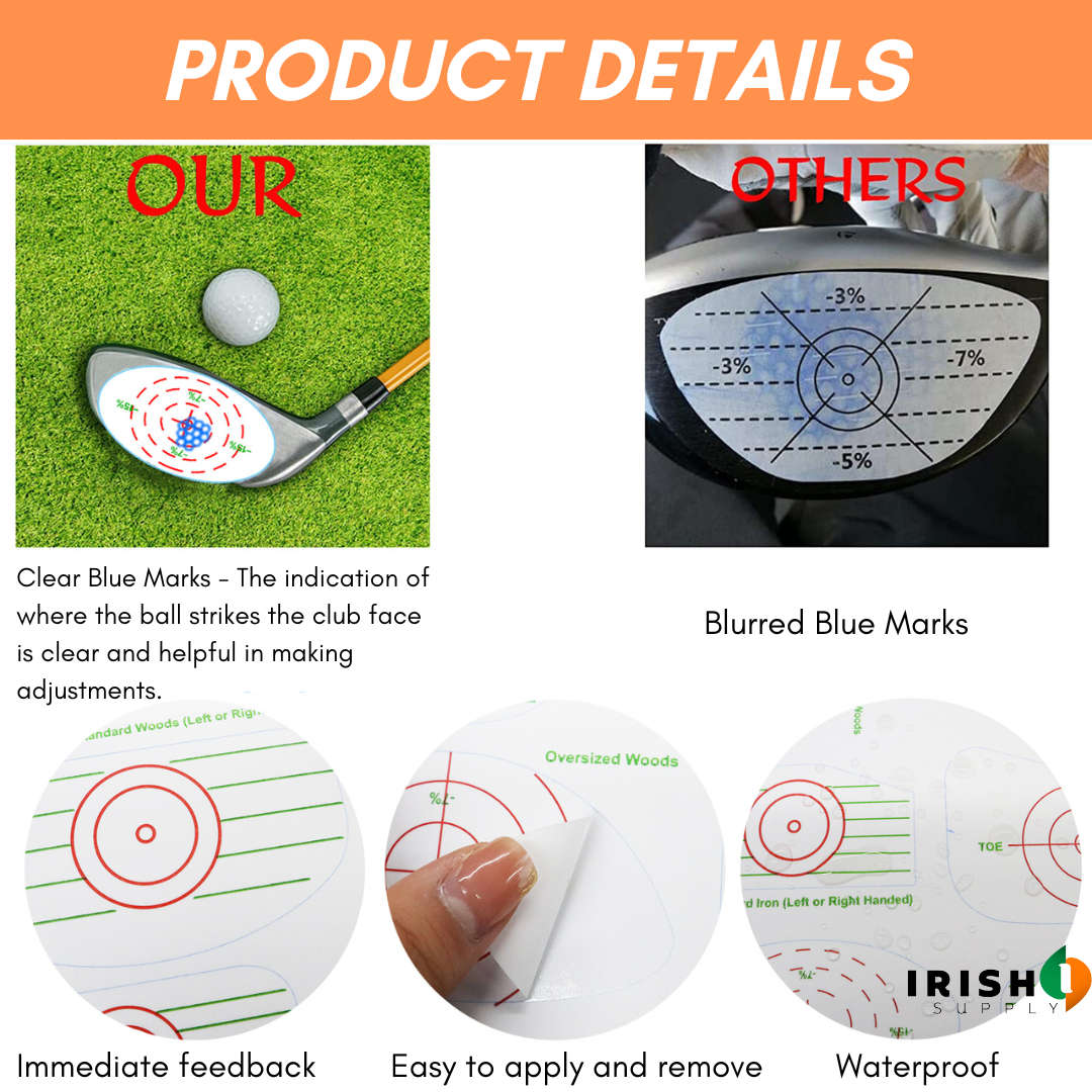 Irish Supply, STRIKEMATE Golf Impact Stickers 125pcs