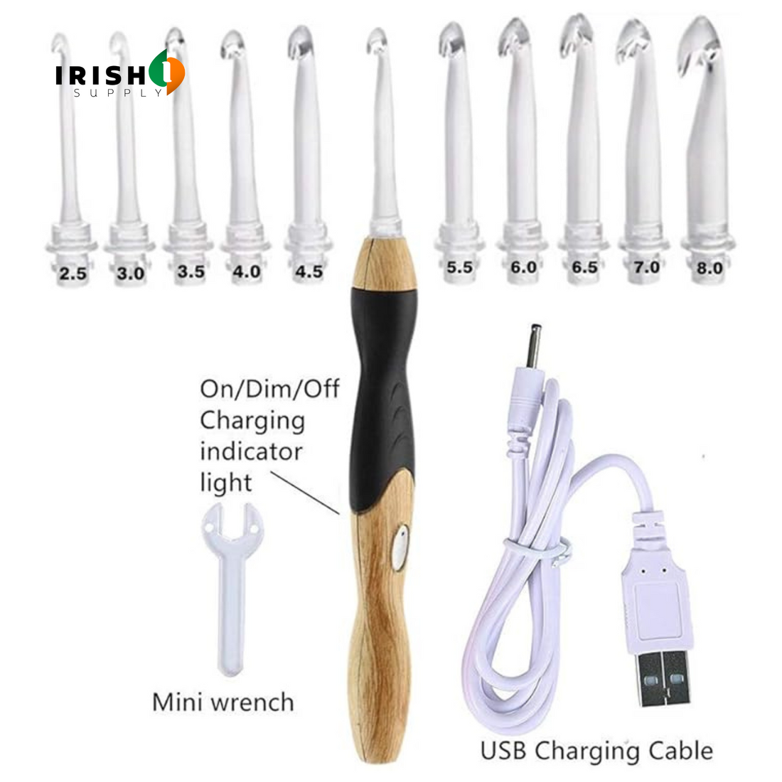 STITCHGLOW Rechargeable Crochet Hook with Light