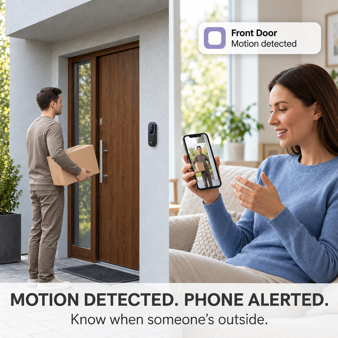 VANTAGE™ Smart Doorbell Camera — See & Speak to Anyone at Your Door. No Subscription. Ever.