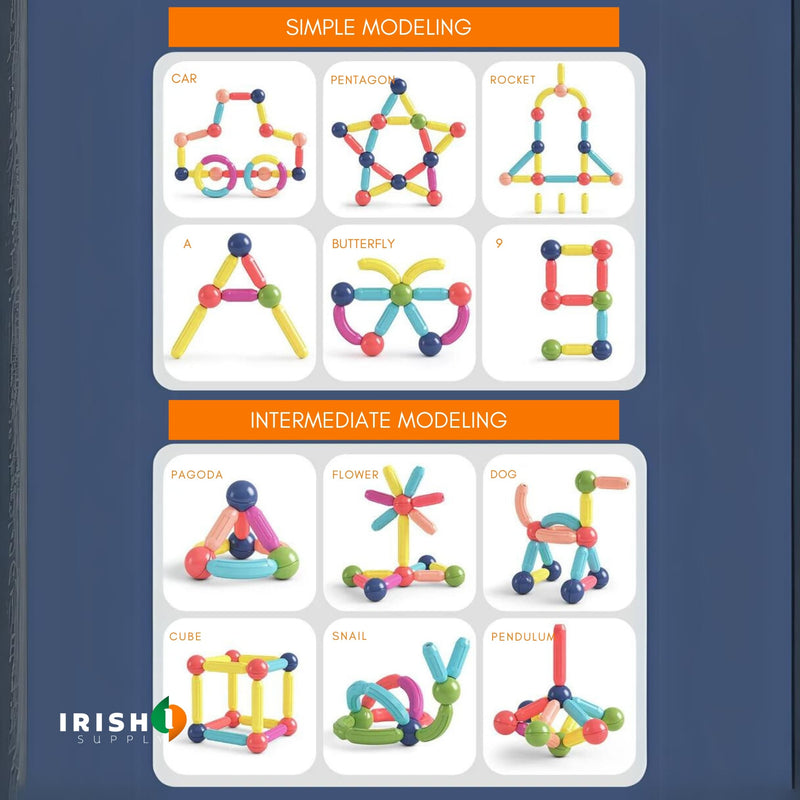 MAGNABUILD Magnetic Sticks Building Blocks