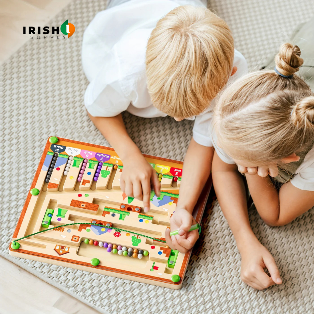 COLORQUEST Wooden Magnetic Color and Number Maze
