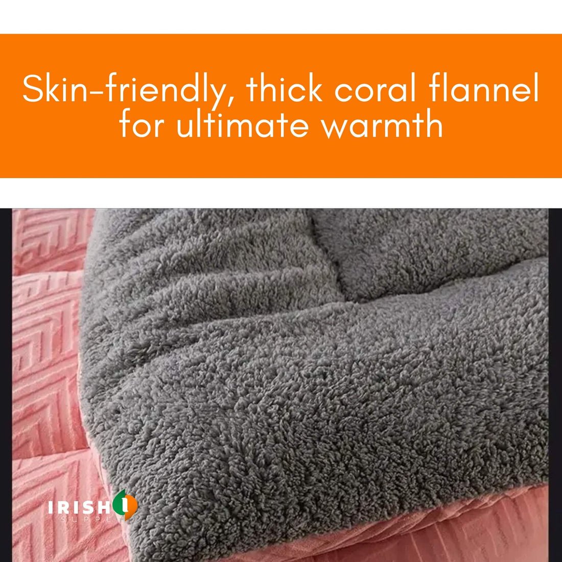 WARMHUG Fluffy Warm Coral Flannel