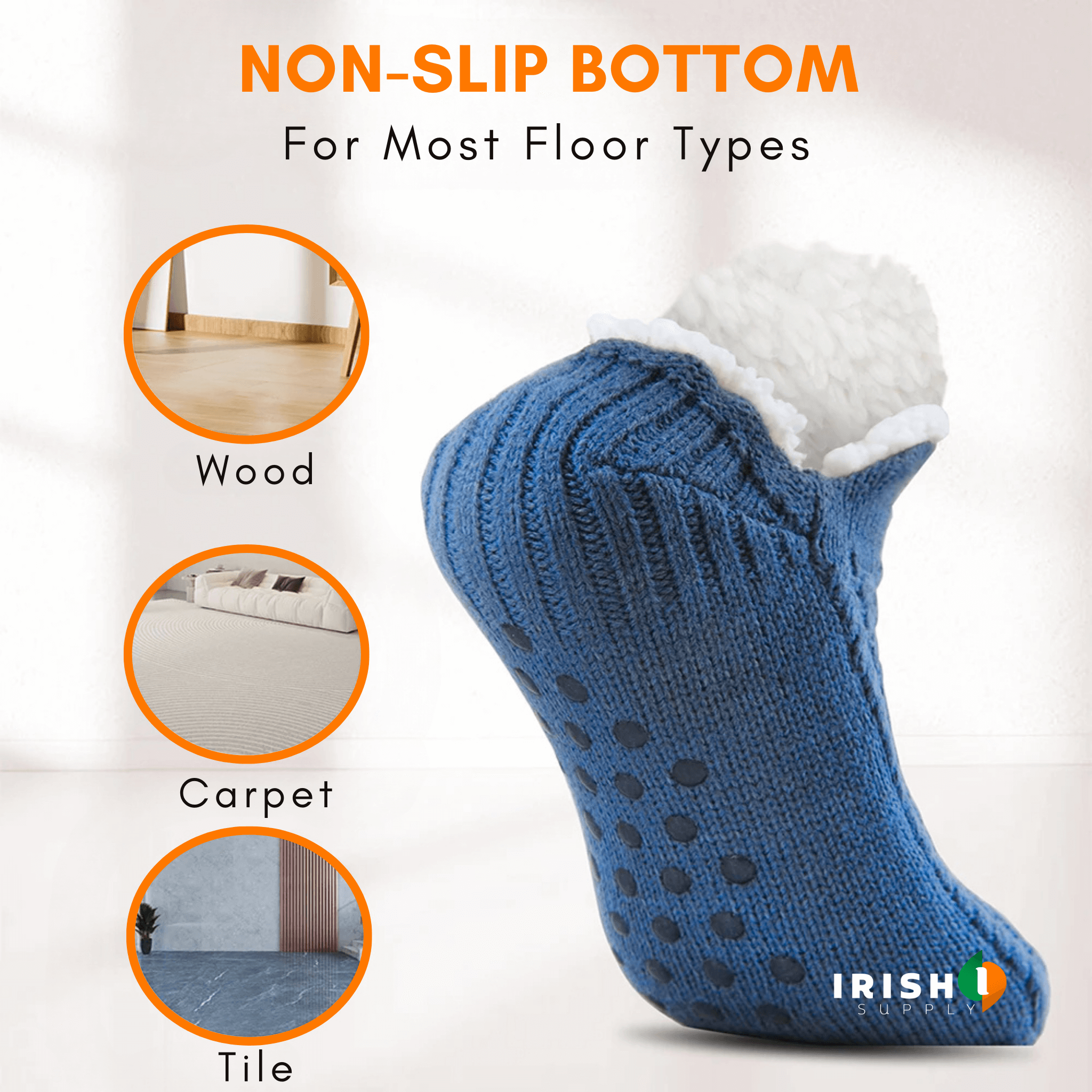 WOOLLY Non Slip Winter Slipper Socks