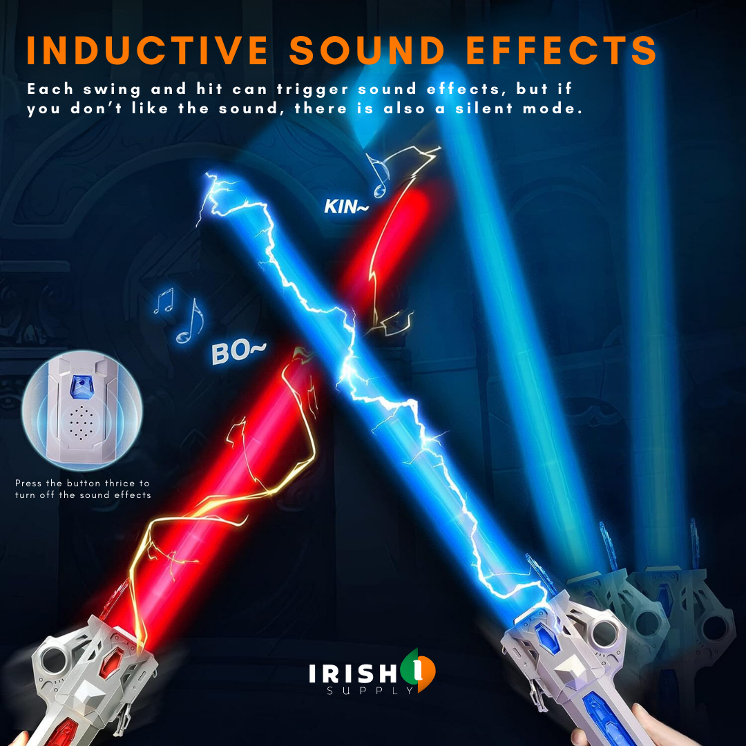Irish Supply, RADIANTBLADE, Interactive Retractable Lightsaber, with 7 Hues of Glory