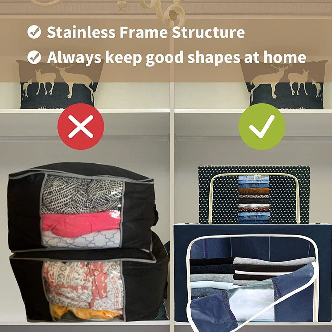 Irish Supply, TIDYBOX Oxford Cloth Steel Frame Storage Box