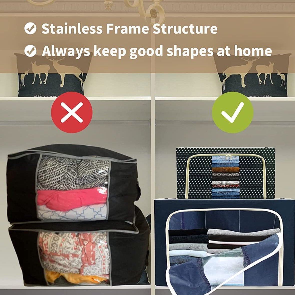 Irish Supply, TIDYBOX Oxford Cloth Steel Frame Storage Box