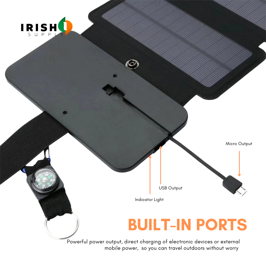 Irish Supply, POWERFOLD Outdoor Solar Panel Charger
