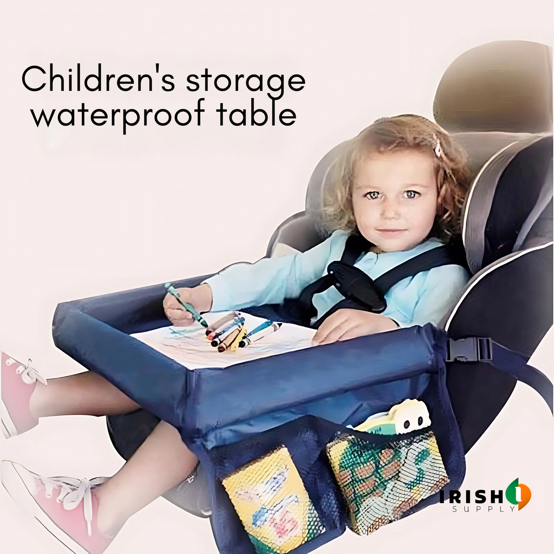 PLAYTRAY Waterproof Travel Tray for Car Rides