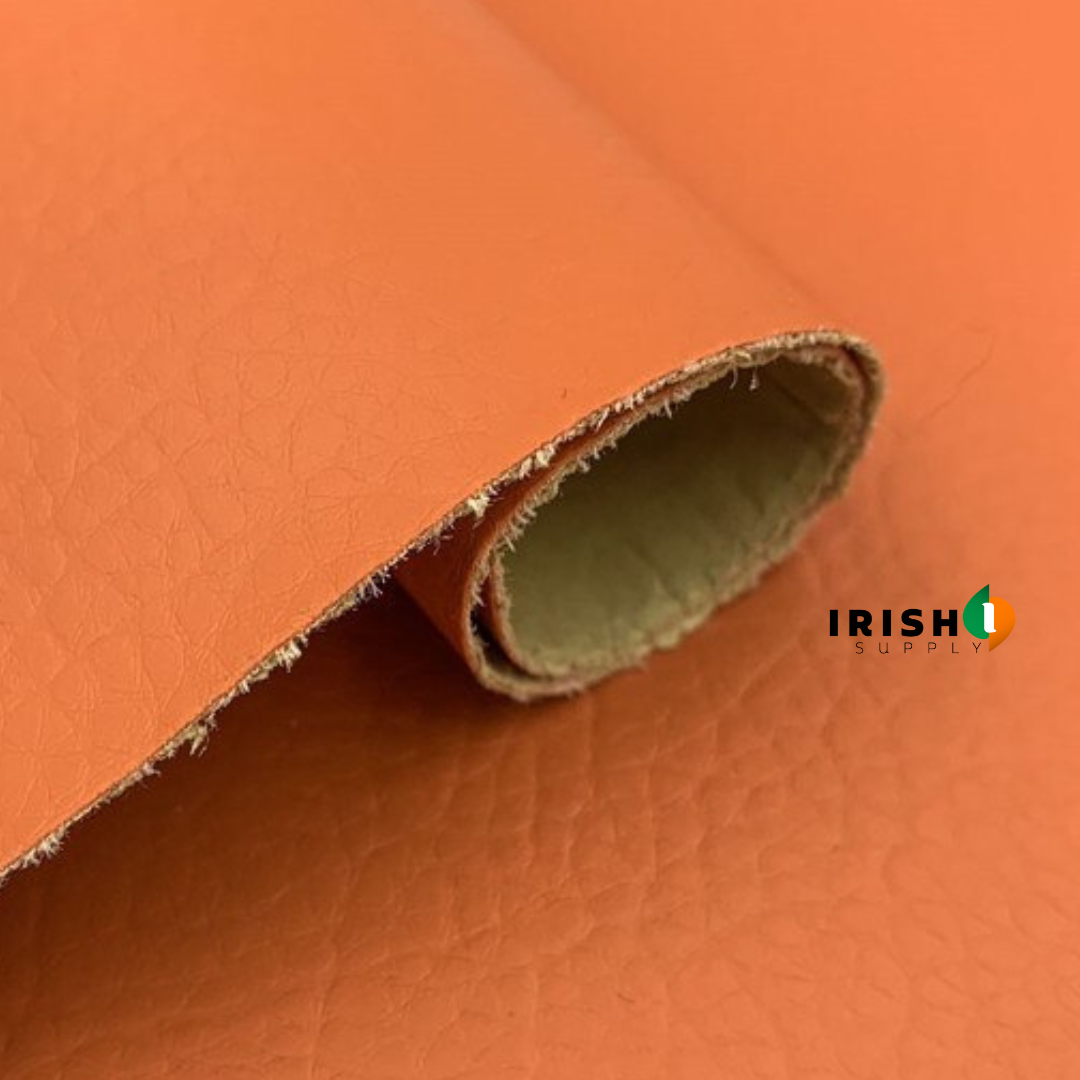 Orange leatherette discount fabric