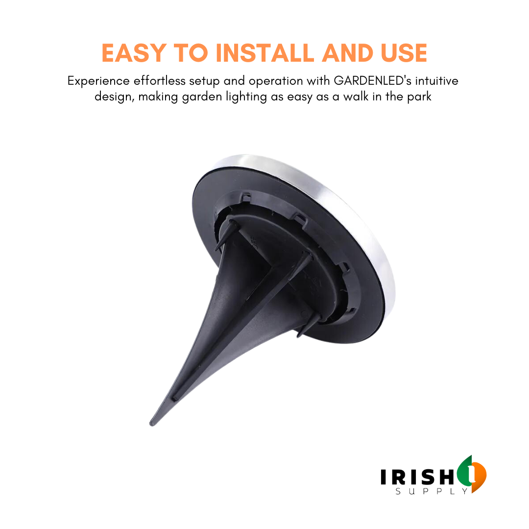 Irish Supply, GARDENLED Garden Lighting With Solar Cells 