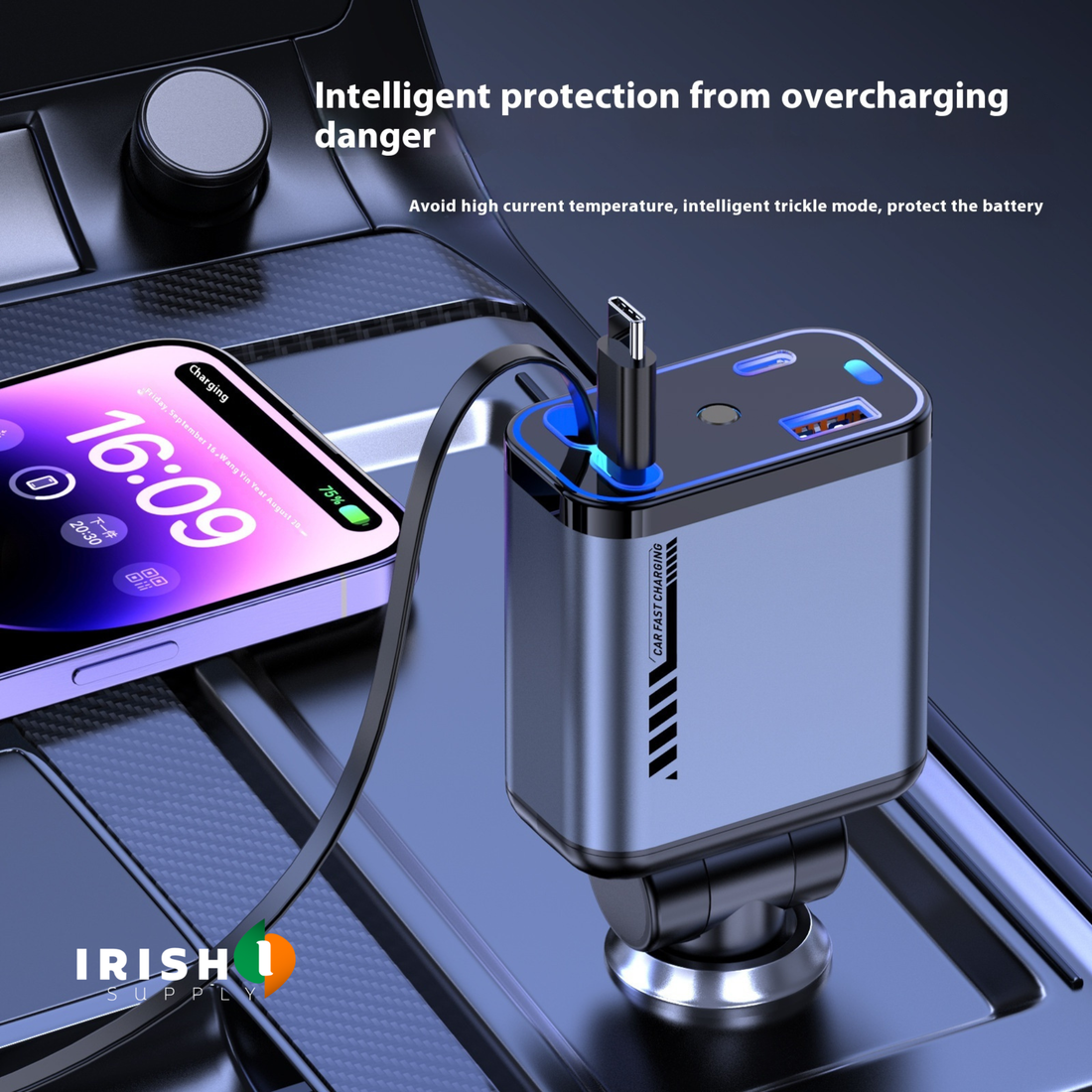 ASTRACHARGE 120W Retractable Fast-Charge and Starlight Projection Charger