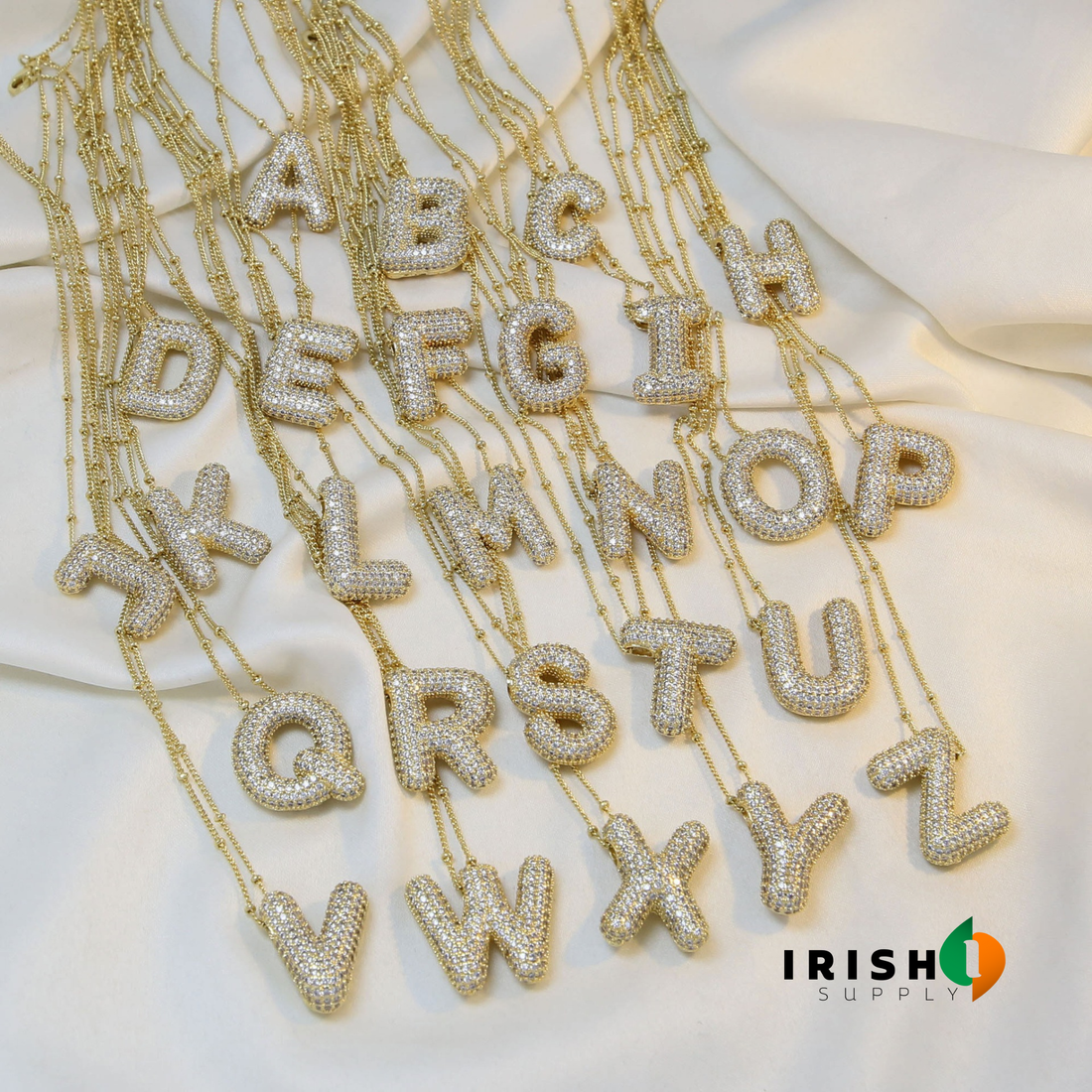 BEAMLET Trendy Bubble Initial Necklace