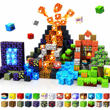 BLOCKMASTER Light-Up Magnetic Building Blocks