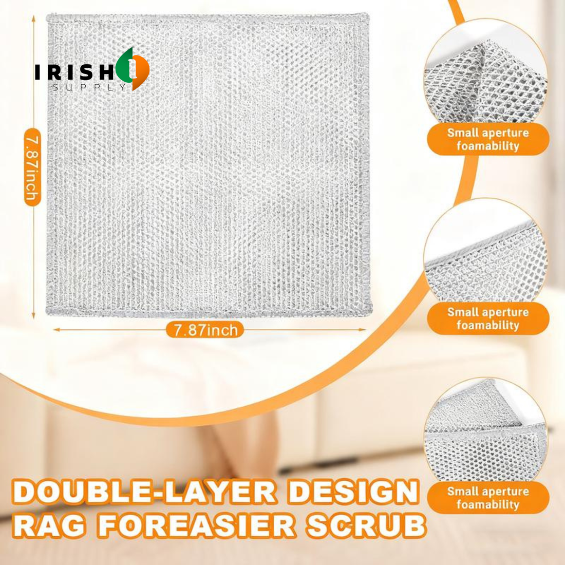 CLEANSWIFT Double-Layer Steel Scrub Cloth 20 Pieces