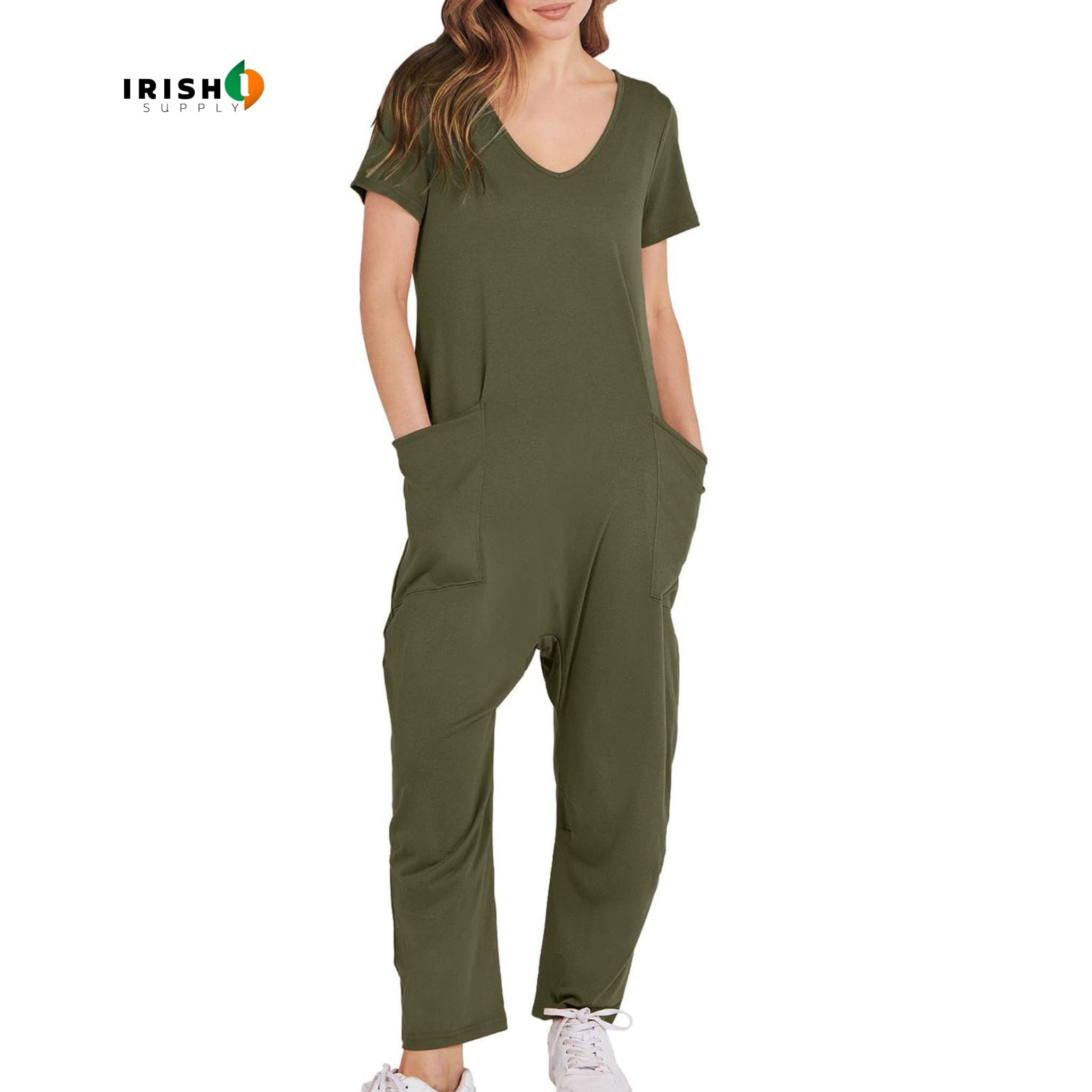 DRIFTWEAR Soft Drape Casual Romper