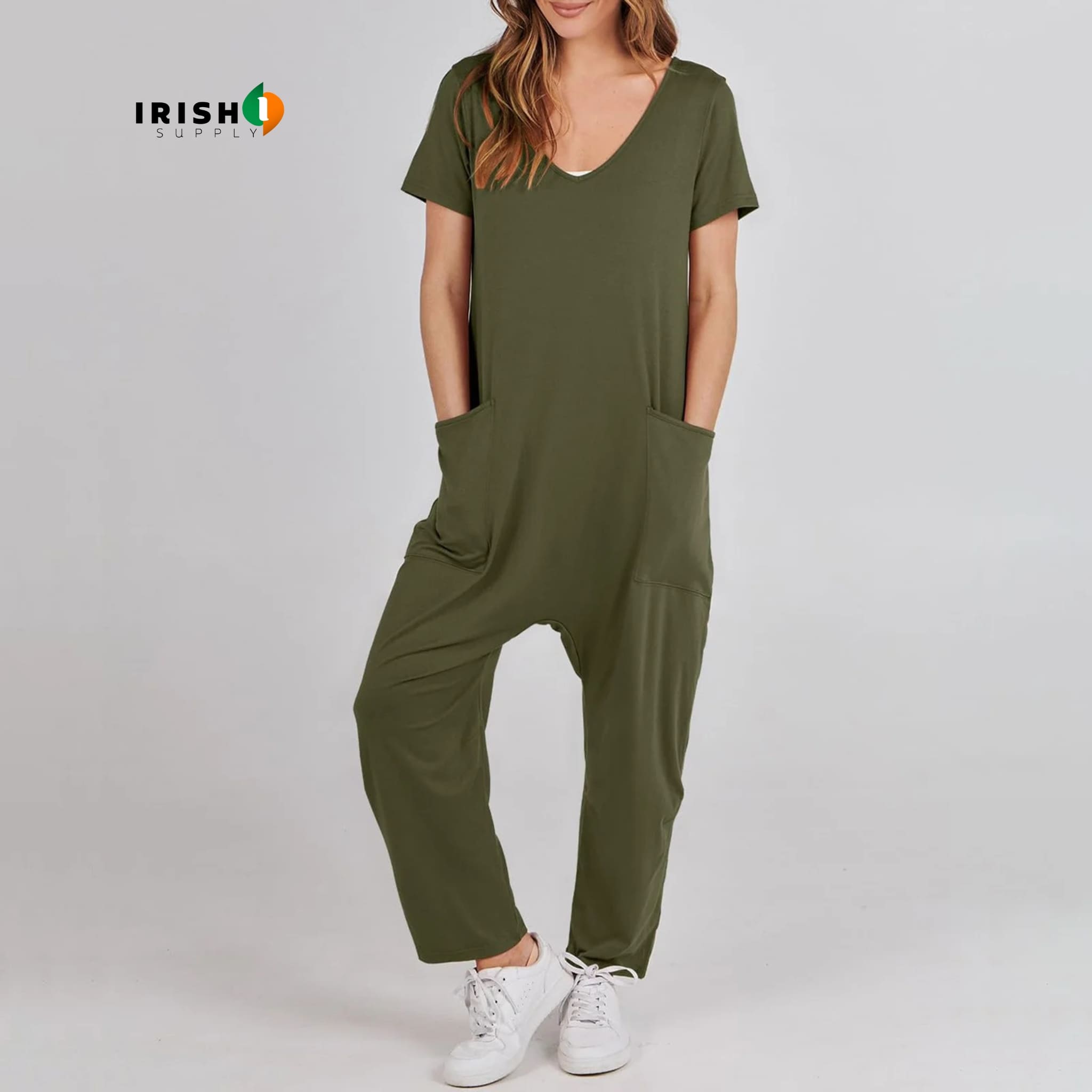 DRIFTWEAR Soft Drape Casual Romper