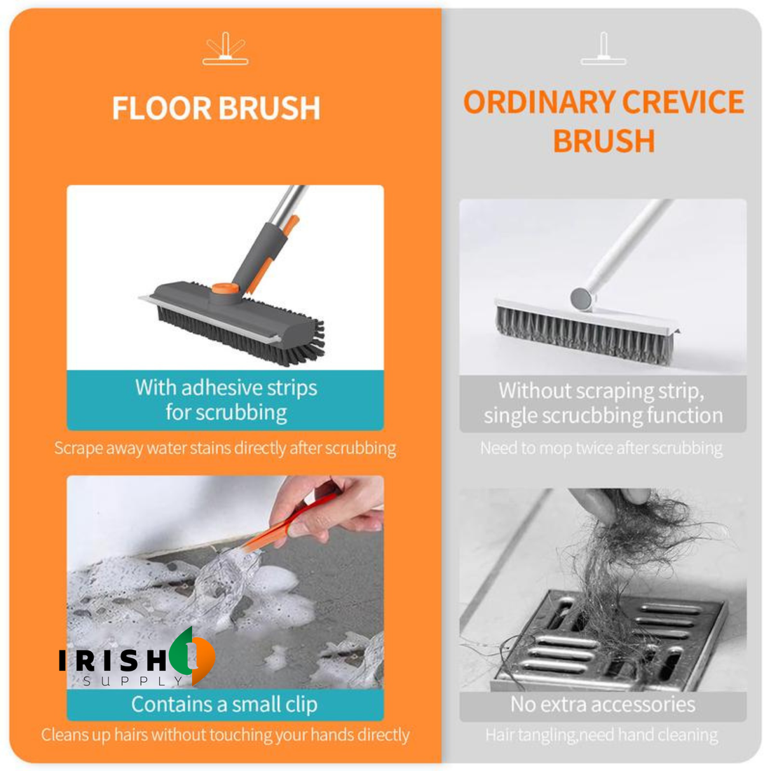 FLEXCLEAN Long-Handle Scrub Brush