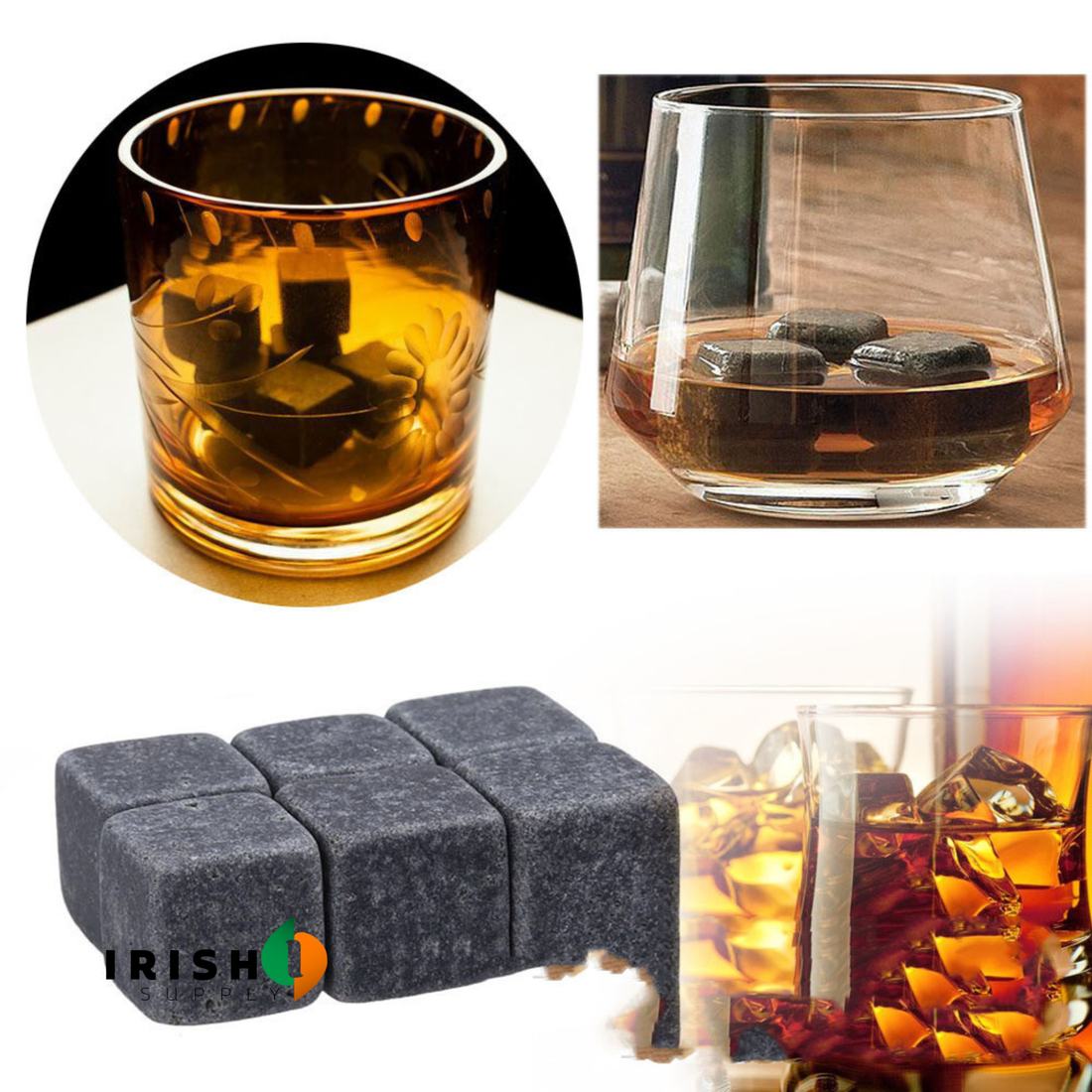 FROSTKEEP Reusable No-Melt Whiskey Ice Cubes