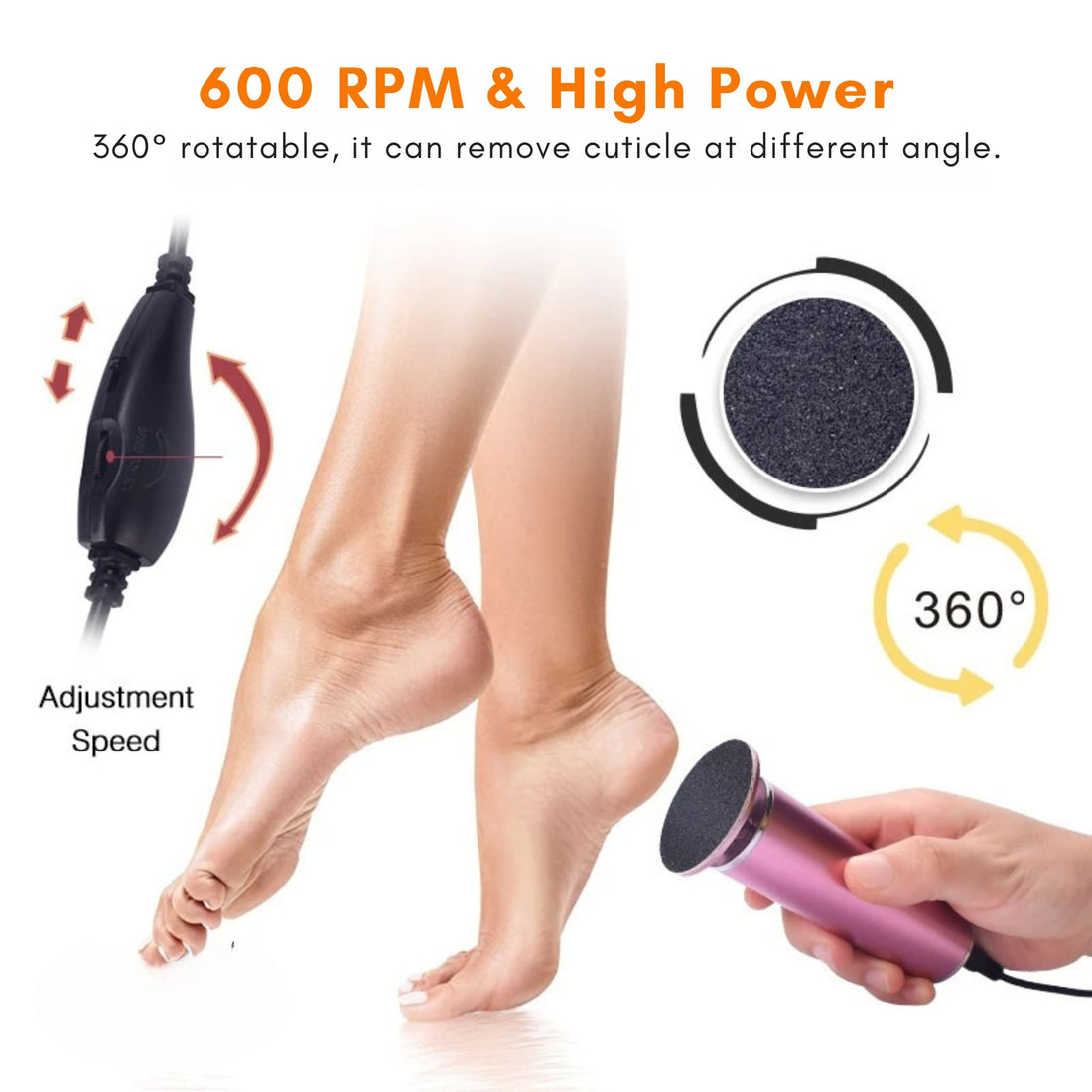 GLOWSOLE Electric Foot Callus Remover
