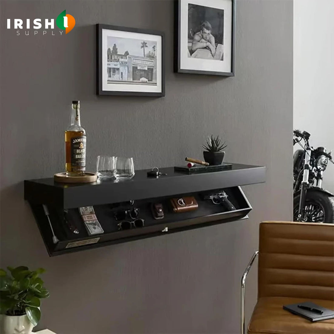 HIDELUXE  Designer Shelf with Secret Drawer