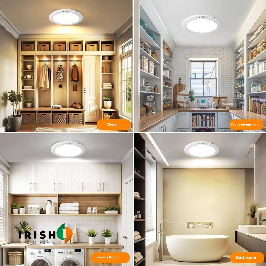 LUMENEST 3W Wireless Ceiling Light with Motion Sensor & Remote