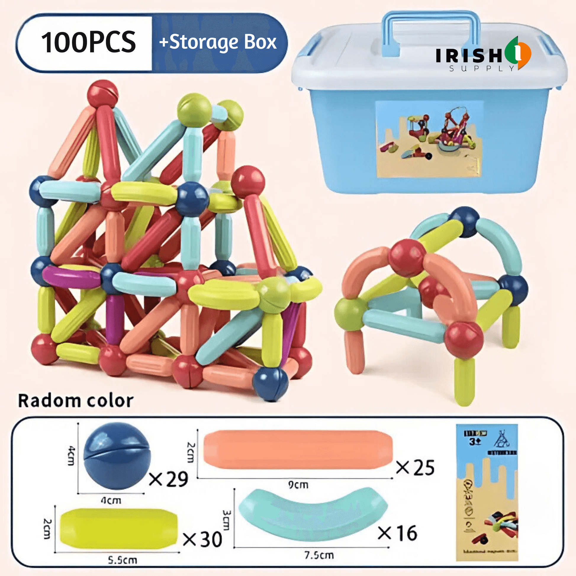 MAGNABUILD Magnetic Sticks Building Blocks