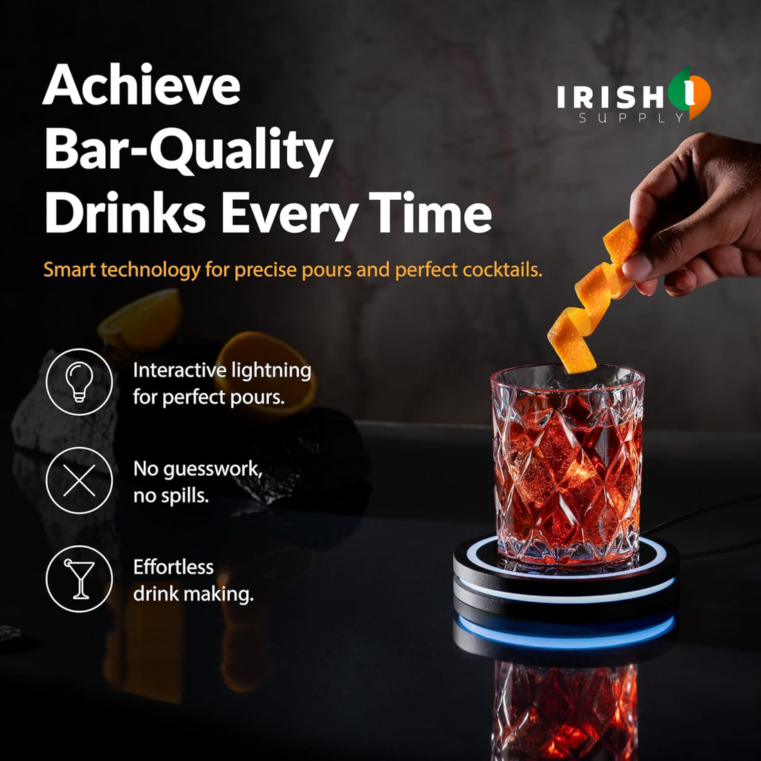 MIXCRAFT App-Powered Home Cocktail Coaster