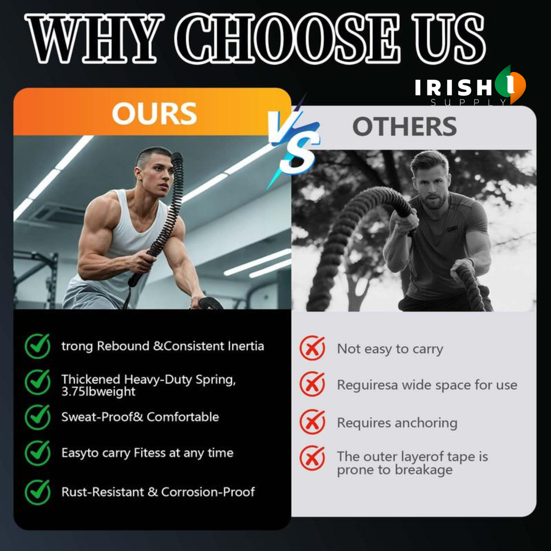 POWERPULSE Cordless Full-Body Battle Rope Trainer