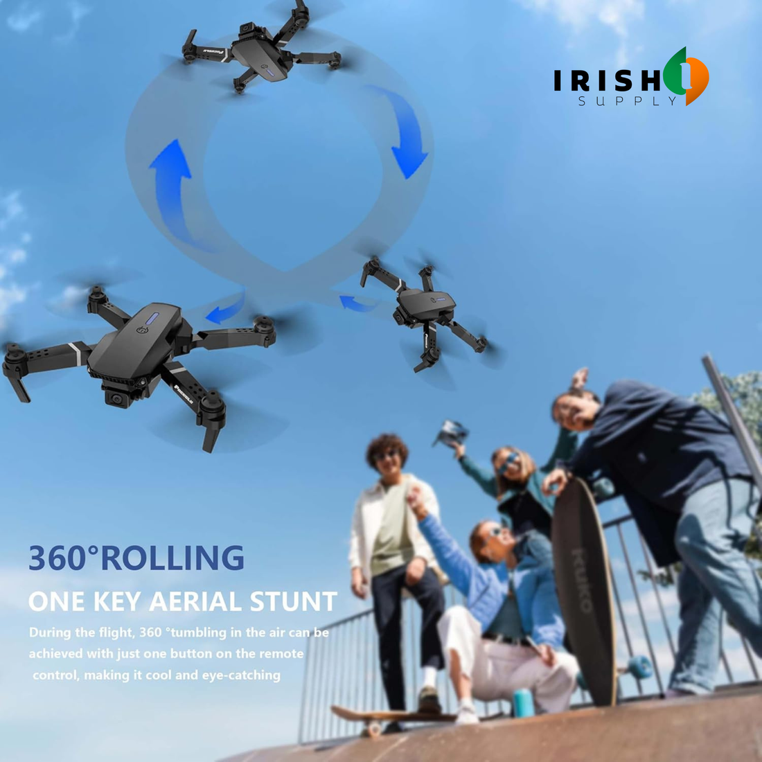 SKYLINK Easy-Pair WiFi Dual-Camera Drone for Beginners