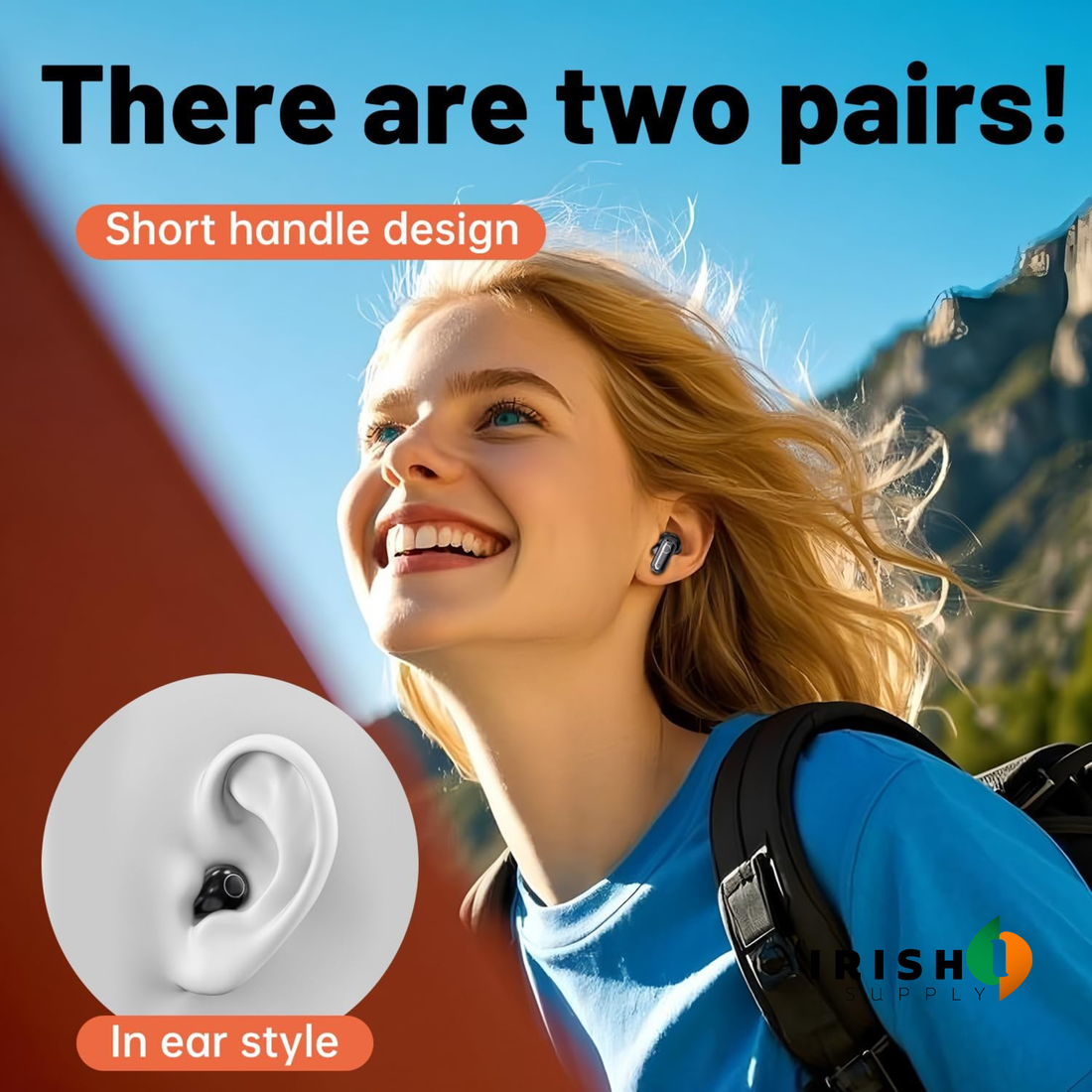 SOFTTONE Two-Pair Invisible Earbuds with Charging Case