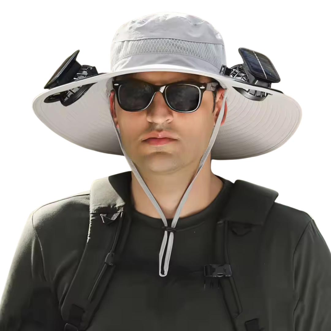SUNDRAZE Solar Fan Fishing Hat